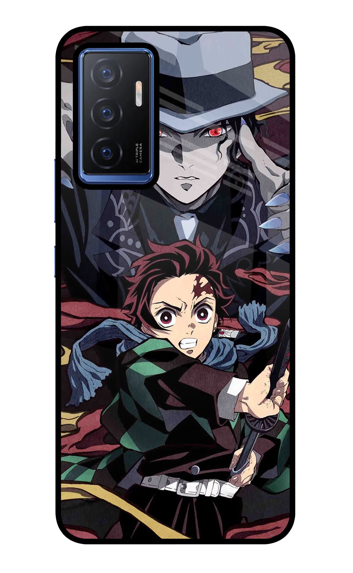 Demon Slayer Vivo V23E 5G Glass Case - Demon Slayer Vivo V23E 5G Glass Case Demon Slayer Vivo V23E 5G Glass Case