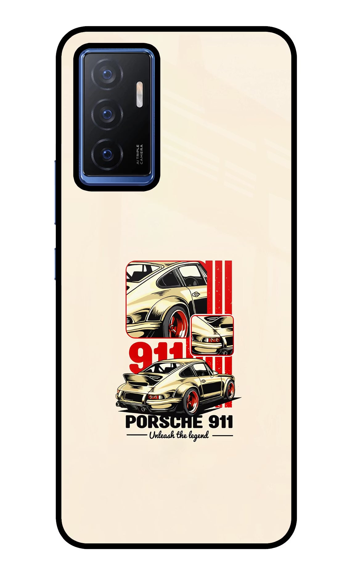 Classic Porsche 911 Vivo V23E 5G Glass Case - Classic Porsche 911 Vivo V23E 5G Glass Case Classic Porsche 911 Vivo V23E 5G Glass Case