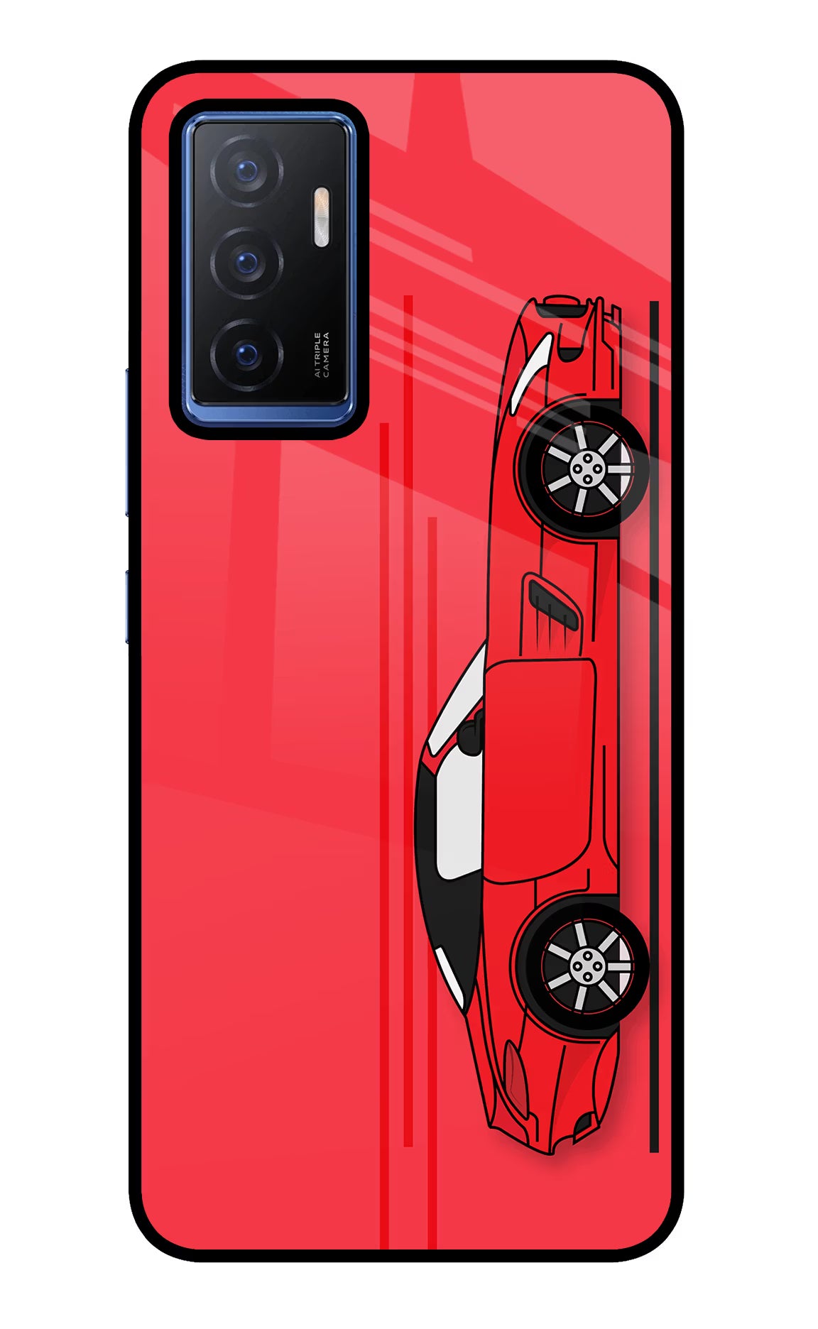 Red Velocity Vivo V23E 5G Glass Case - Red Velocity Vivo V23E 5G Glass Case Red Velocity Vivo V23E 5G Glass Case