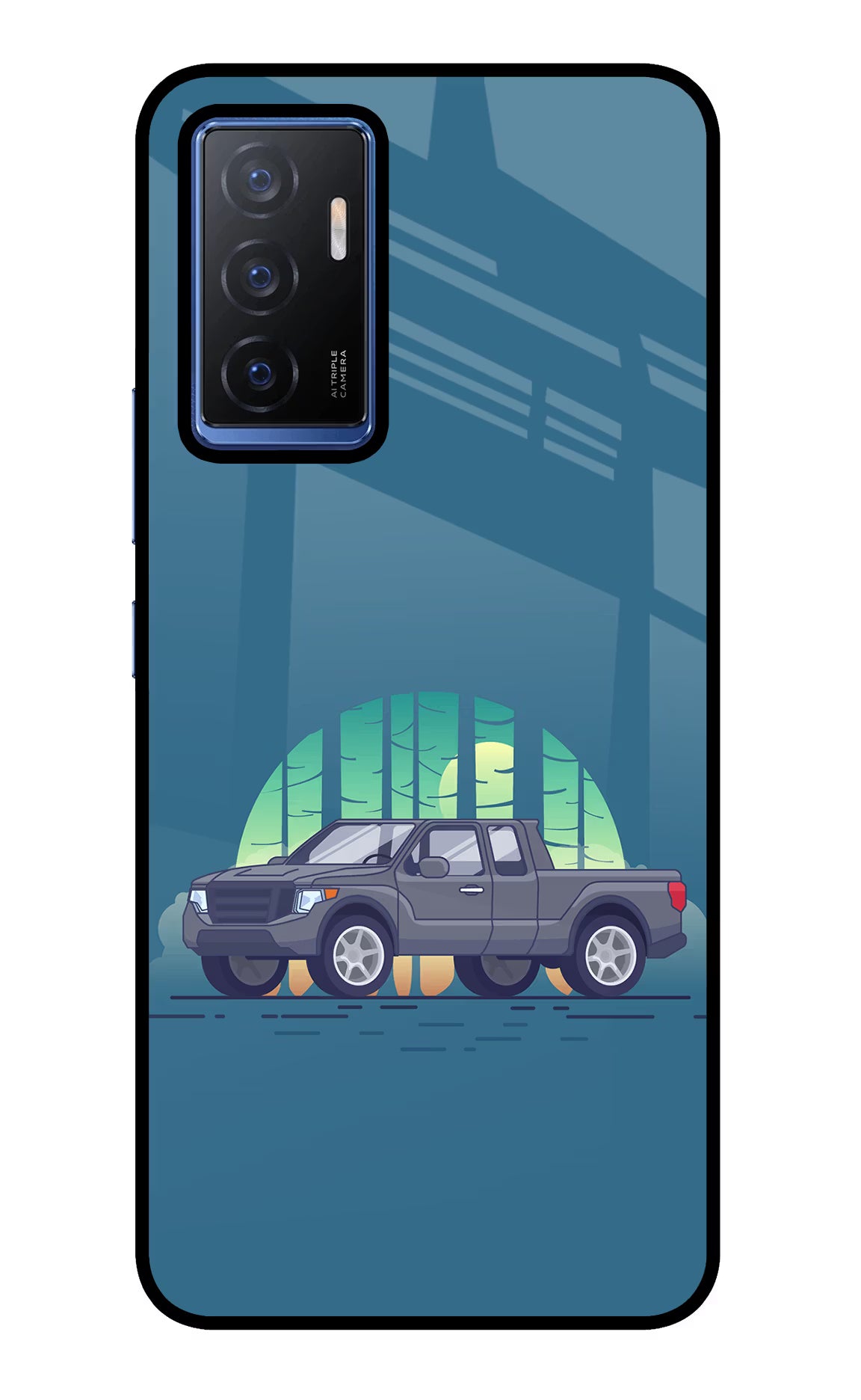 Retro Garage Vibe Vivo V23E 5G Glass Case - Retro Garage Vibe Vivo V23E 5G Glass Case Retro Garage Vibe Vivo V23E 5G Glass Case