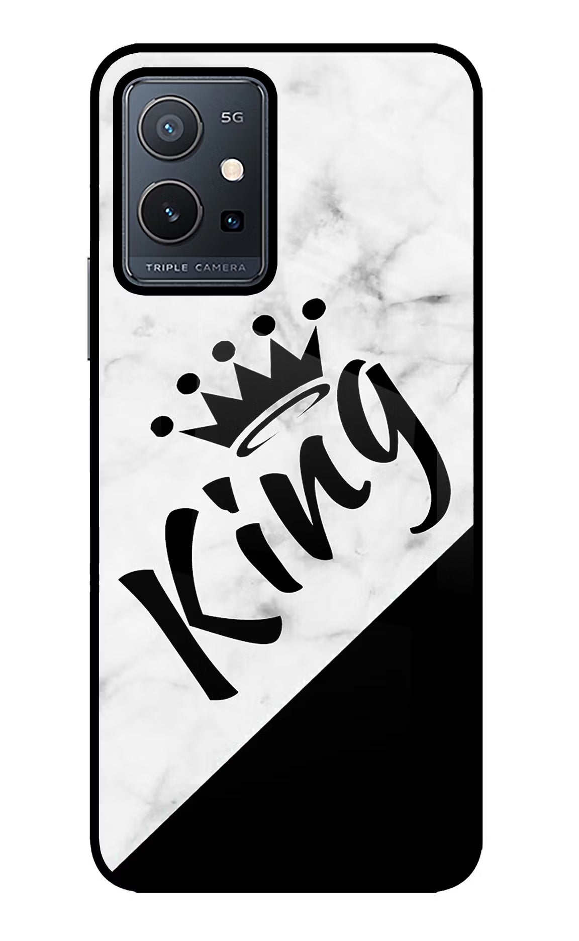 King Vivo Y75 5G/Vivo T1 5G Glass Case - King Vivo Y75 5G/Vivo T1 5G Glass Case King Vivo Y75 5G/Vivo T1 5G Glass Case