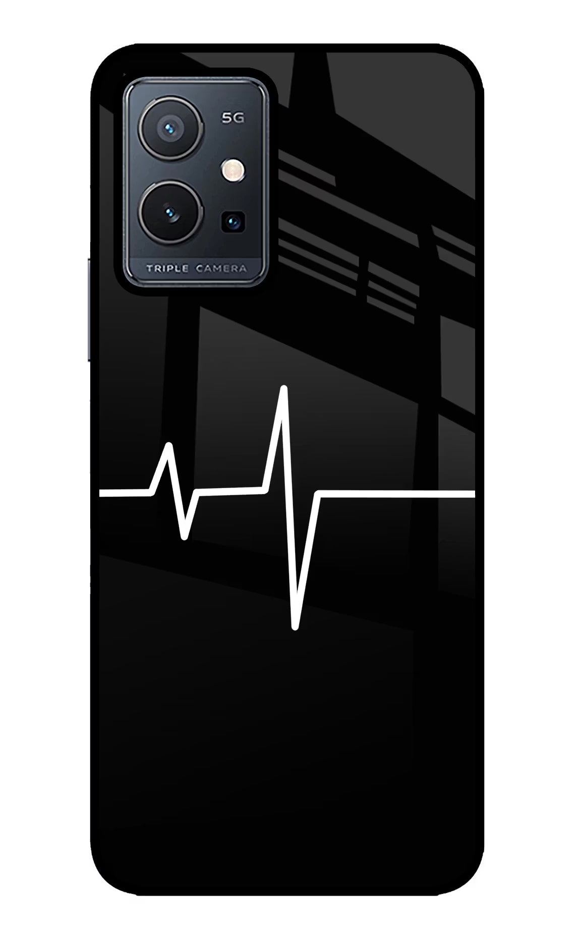 Heart Beats Vivo Y75 5G/Vivo T1 5G Glass Case - Heart Beats Vivo Y75 5G/Vivo T1 5G Glass Case Heart Beats Vivo Y75 5G/Vivo T1 5G Glass Case