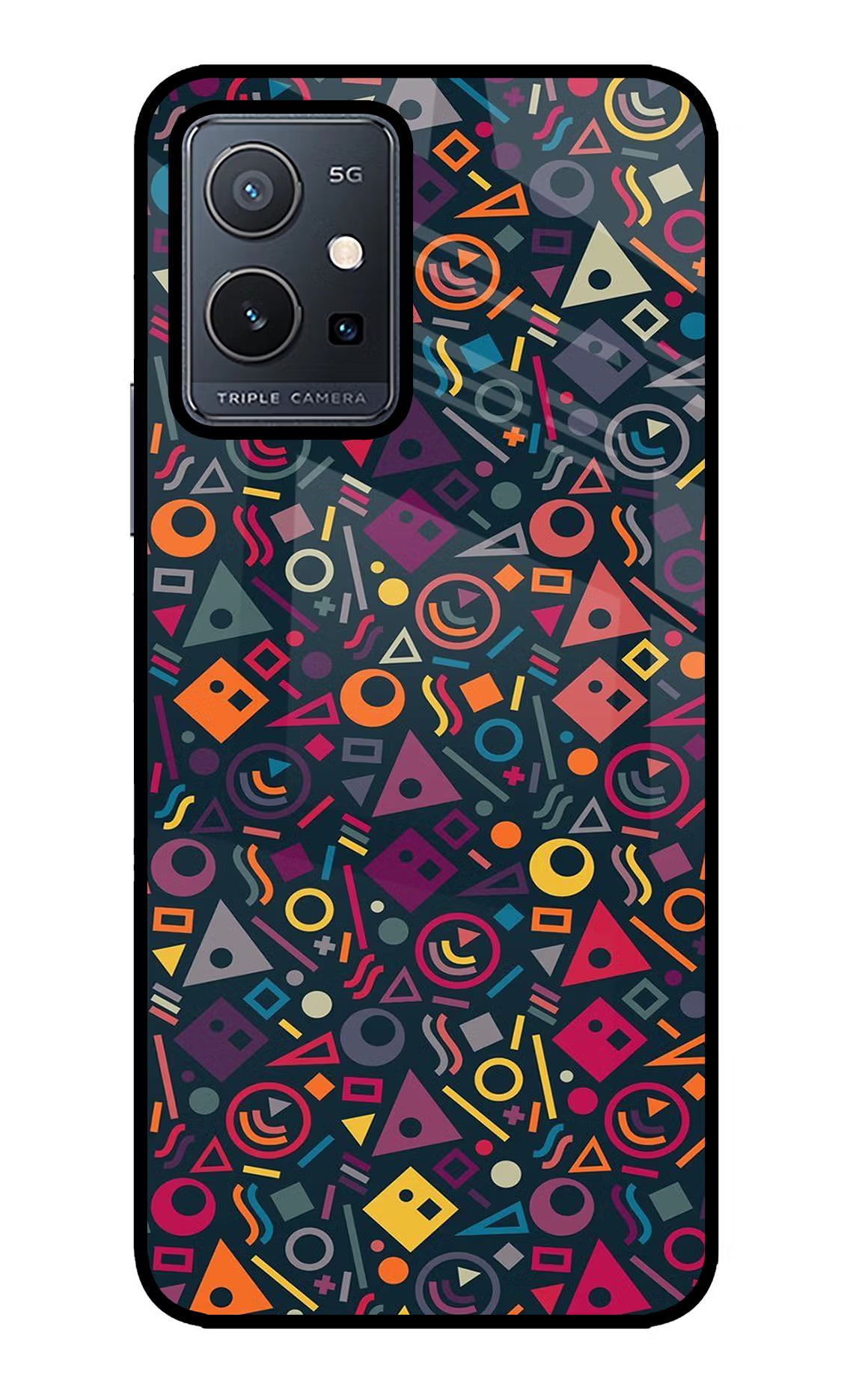 Geometric Abstract Vivo Y75 5G/Vivo T1 5G Glass Case - Geometric Abstract Vivo Y75 5G/Vivo T1 5G Glass Case Geometric Abstract Vivo Y75 5G/Vivo T1 5G Glass Case