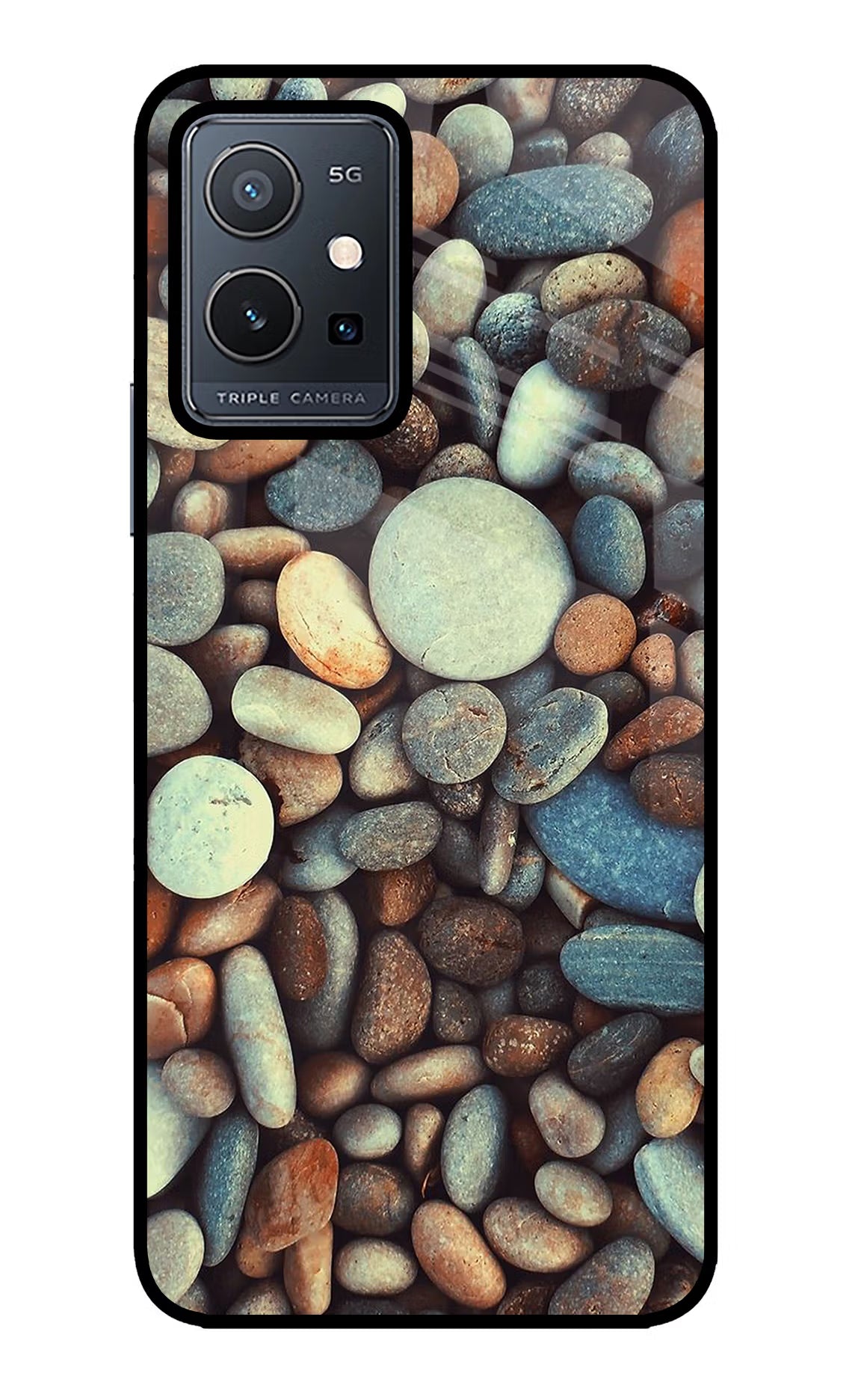 Pebble Vivo Y75 5G/Vivo T1 5G Glass Case - Pebble Vivo Y75 5G/Vivo T1 5G Glass Case Pebble Vivo Y75 5G/Vivo T1 5G Glass Case