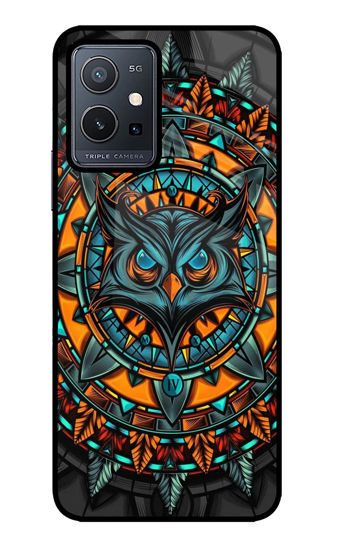 Angry Owl Art Vivo Y75 5G/Vivo T1 5G Glass Case - Angry Owl Art Vivo Y75 5G/Vivo T1 5G Glass Case Angry Owl Art Vivo Y75 5G/Vivo T1 5G Glass Case