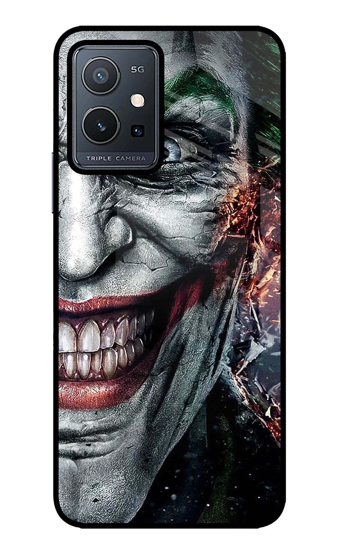 Joker Cam Vivo Y75 5G/Vivo T1 5G Glass Case - Joker Cam Vivo Y75 5G/Vivo T1 5G Glass Case Joker Cam Vivo Y75 5G/Vivo T1 5G Glass Case