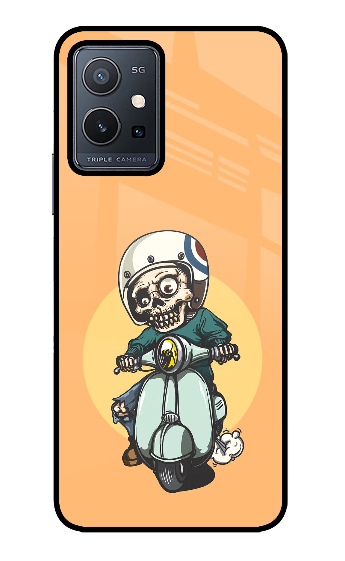 Undead Biker Vivo Y75 5G/Vivo T1 5G Glass Case - Undead Biker Vivo Y75 5G/Vivo T1 5G Glass Case Undead Biker Vivo Y75 5G/Vivo T1 5G Glass Case