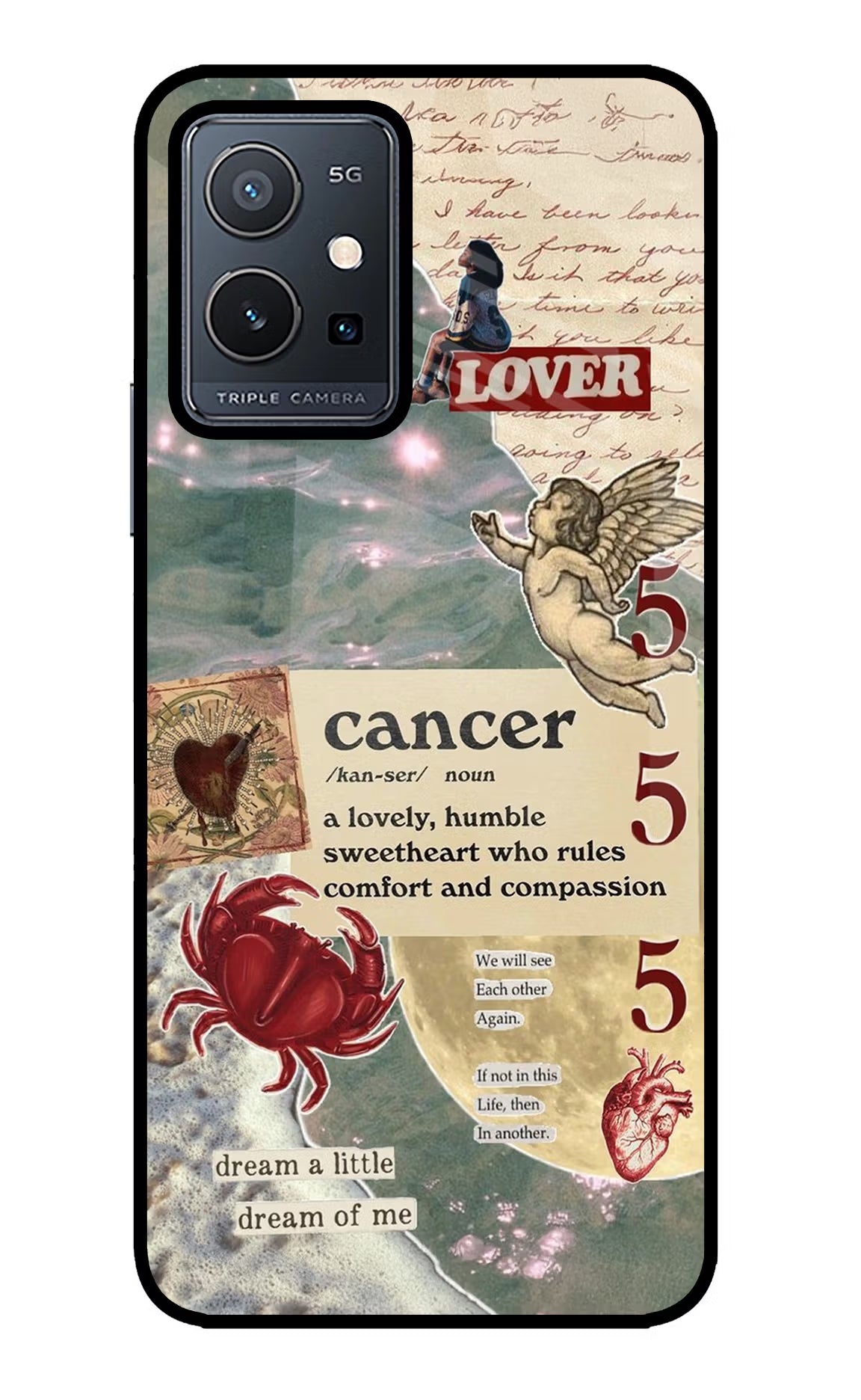 Cancer Zodiac Vivo Y75 5G/Vivo T1 5G Glass Case - Cancer Zodiac Vivo Y75 5G/Vivo T1 5G Glass Case Cancer Zodiac Vivo Y75 5G/Vivo T1 5G Glass Case
