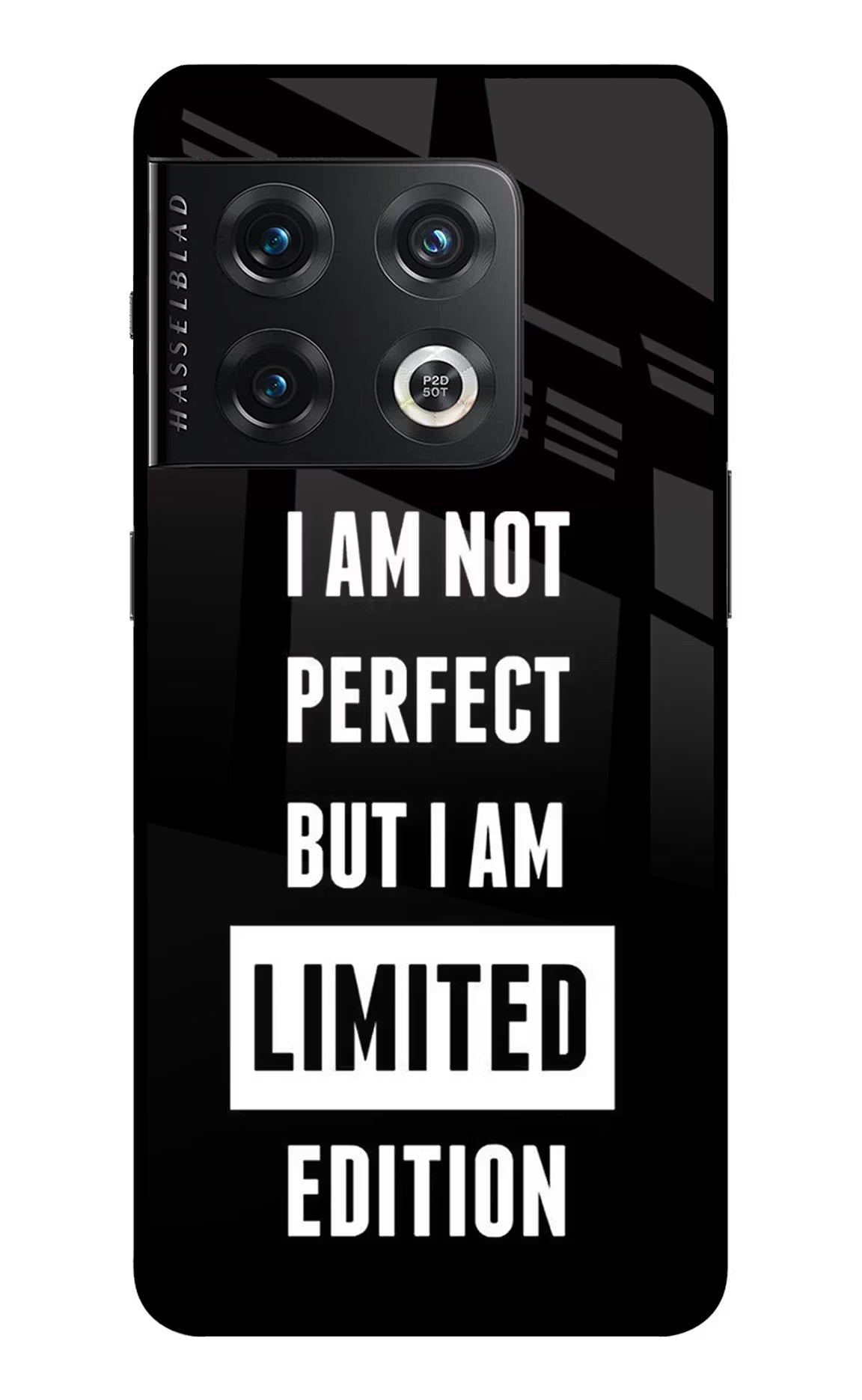 I Am Not Perfect But I Am Limited Edition OnePlus 10 Pro 5G Back Cover - I Am Not Perfect But I Am Limited Edition OnePlus 10 Pro 5G Glass Case Back Cover by Casekaro I Am Not Perfect But I Am Limited Edition OnePlus 10 Pro 5G Glass Case Back Cover by Casekaro