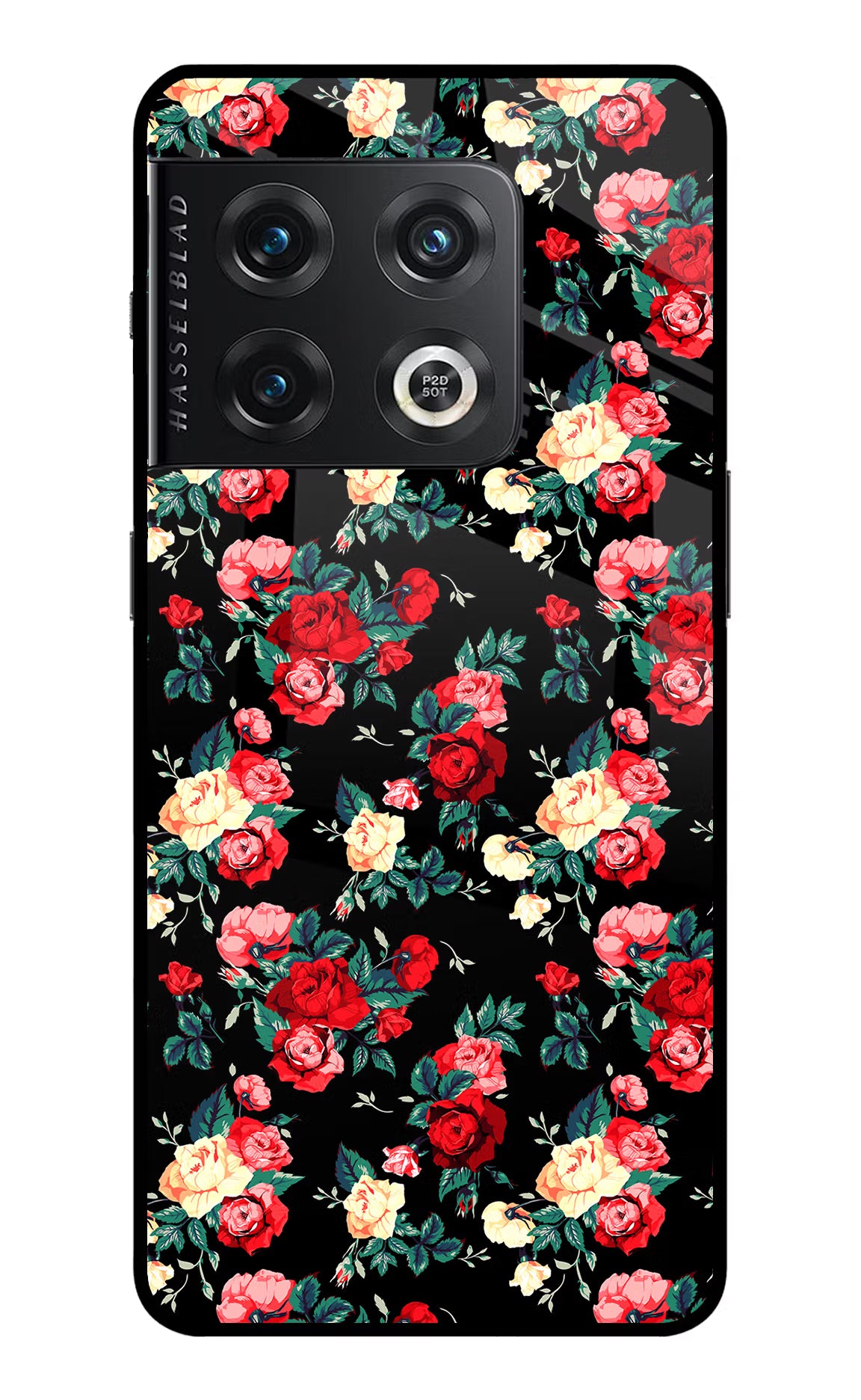 Rose Pattern OnePlus 10 Pro 5G Back Cover - Rose Pattern OnePlus 10 Pro 5G Glass Case Back Cover by Casekaro Rose Pattern OnePlus 10 Pro 5G Glass Case Back Cover by Casekaro
