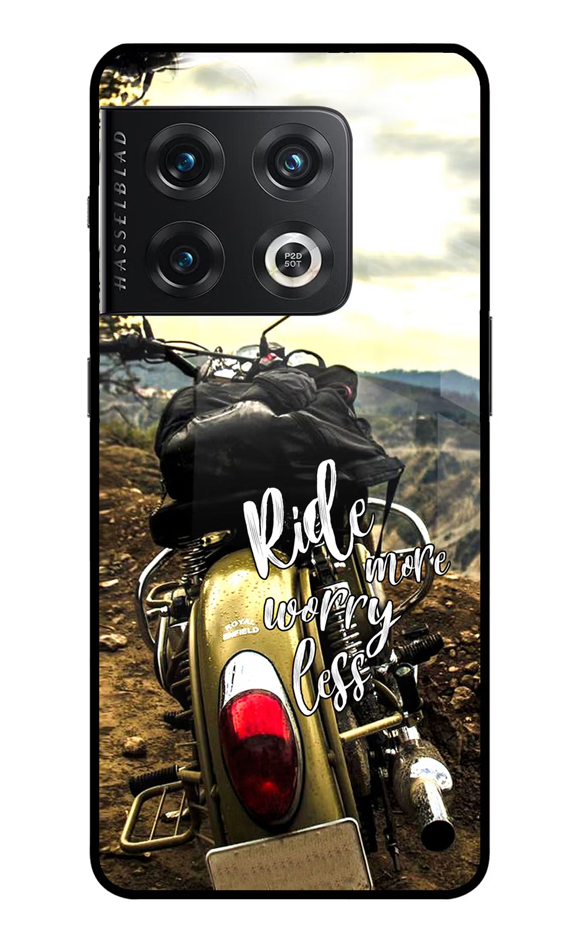 Ride More Worry Less OnePlus 10 Pro 5G Back Cover - Ride More Worry Less OnePlus 10 Pro 5G Glass Case Back Cover by Casekaro Ride More Worry Less OnePlus 10 Pro 5G Glass Case Back Cover by Casekaro