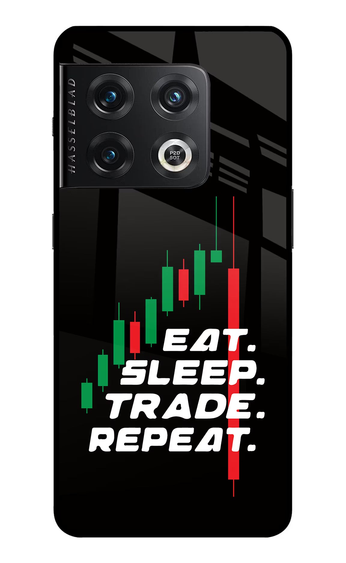 Eat Sleep Trade Repeat OnePlus 10 Pro 5G Back Cover - Eat Sleep Trade Repeat OnePlus 10 Pro 5G Glass Case Back Cover by Casekaro Eat Sleep Trade Repeat OnePlus 10 Pro 5G Glass Case Back Cover by Casekaro