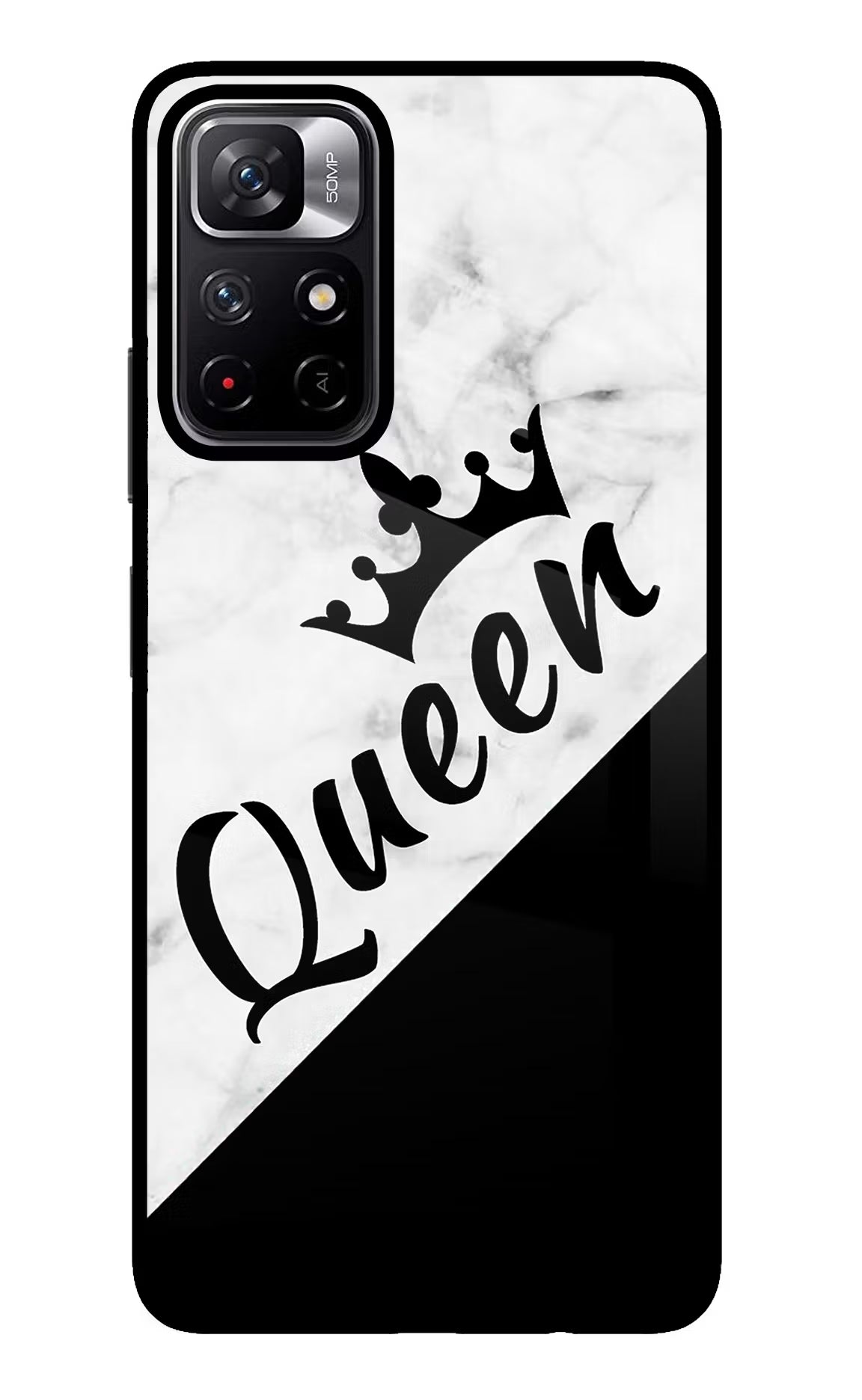 Queen Poco M4 Pro 5G Glass Case - Queen Poco M4 Pro 5G Glass Case Queen Poco M4 Pro 5G Glass Case