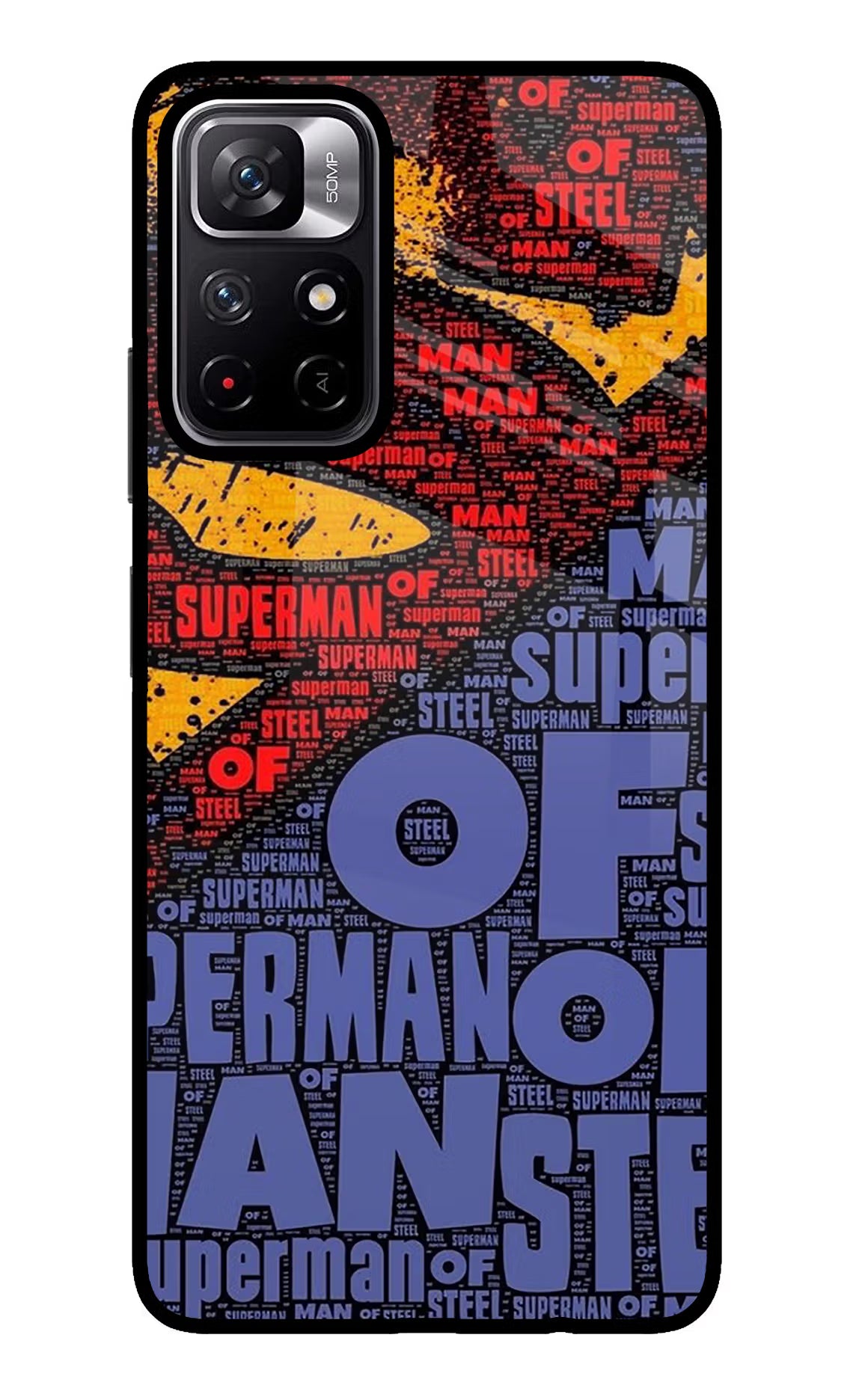 Superman Poco M4 Pro 5G Glass Case - Superman Poco M4 Pro 5G Glass Case Superman Poco M4 Pro 5G Glass Case