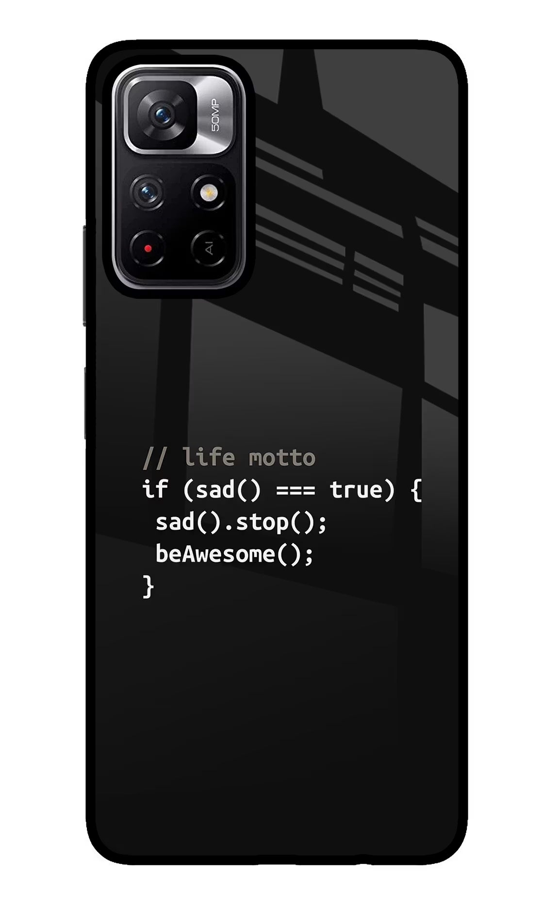 Life Motto Code Poco M4 Pro 5G Glass Case - Life Motto Code Poco M4 Pro 5G Glass Case Life Motto Code Poco M4 Pro 5G Glass Case