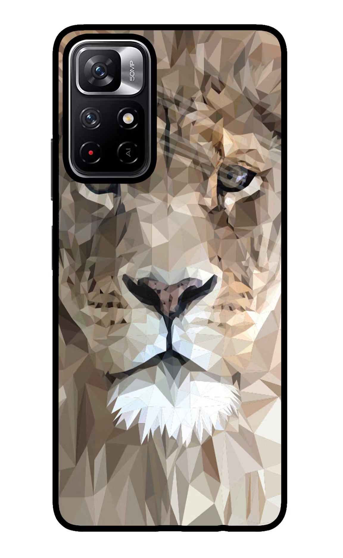 Lion Art Poco M4 Pro 5G Glass Case - Lion Art Poco M4 Pro 5G Glass Case Lion Art Poco M4 Pro 5G Glass Case