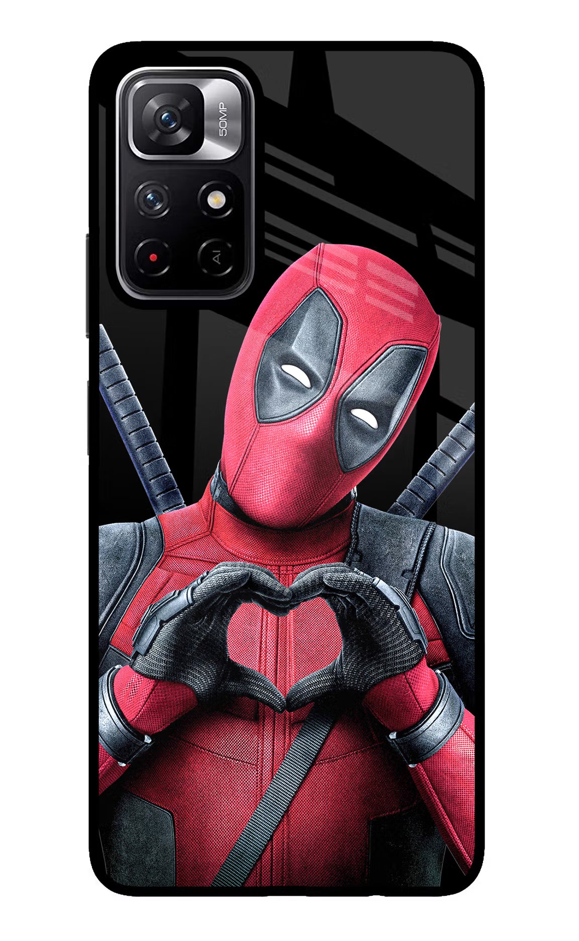 Deadpool Poco M4 Pro 5G Glass Case - Deadpool Poco M4 Pro 5G Glass Case Deadpool Poco M4 Pro 5G Glass Case