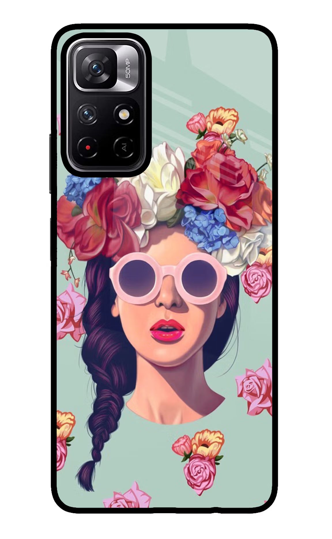 Pretty Girl Poco M4 Pro 5G Glass Case - Pretty Girl Poco M4 Pro 5G Glass Case Pretty Girl Poco M4 Pro 5G Glass Case