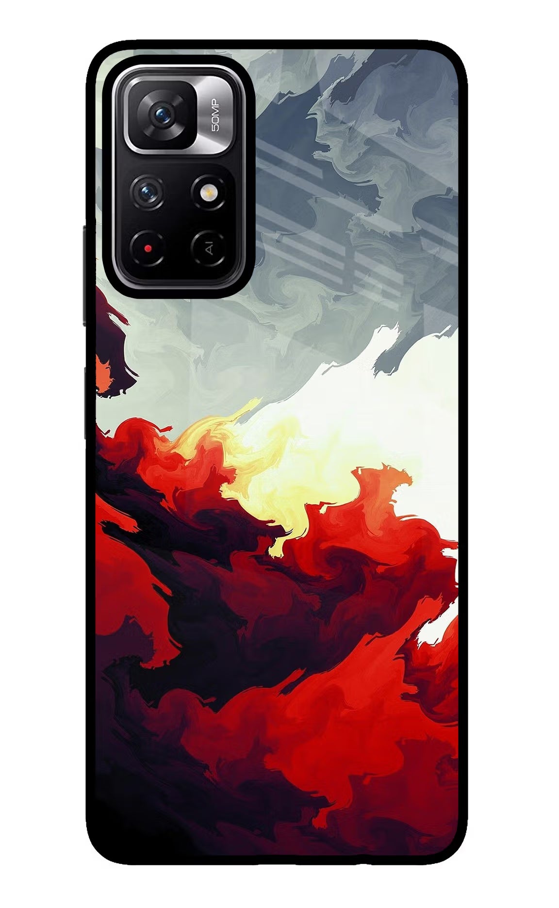 Fire Cloud Poco M4 Pro 5G Glass Case - Fire Cloud Poco M4 Pro 5G Glass Case Fire Cloud Poco M4 Pro 5G Glass Case