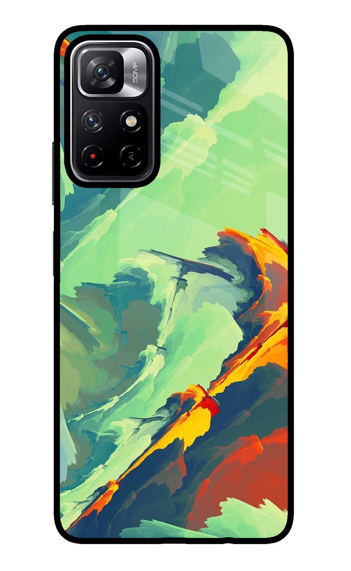 Paint Art Poco M4 Pro 5G Glass Case - Paint Art Poco M4 Pro 5G Glass Case Paint Art Poco M4 Pro 5G Glass Case