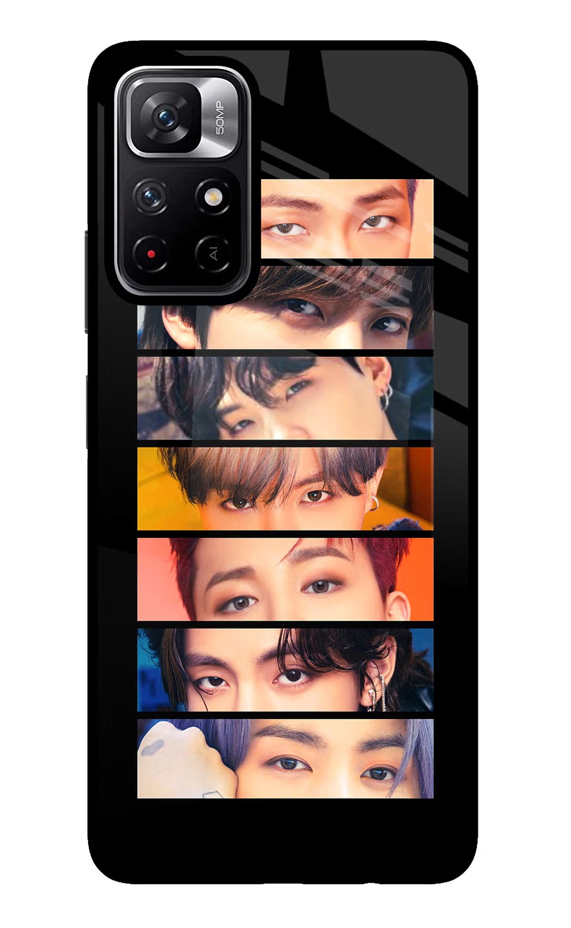 BTS Eyes Poco M4 Pro 5G Glass Case - BTS Eyes Poco M4 Pro 5G Glass Case BTS Eyes Poco M4 Pro 5G Glass Case