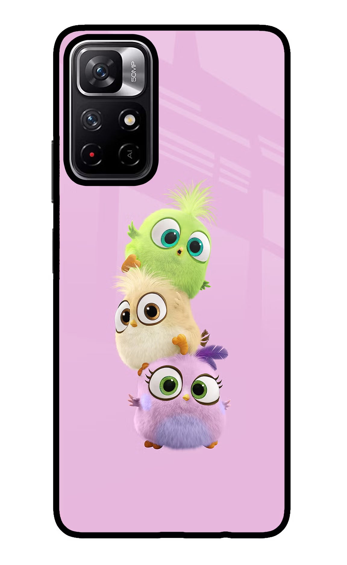 Cute Little Birds Poco M4 Pro 5G Glass Case - Cute Little Birds Poco M4 Pro 5G Glass Case Cute Little Birds Poco M4 Pro 5G Glass Case