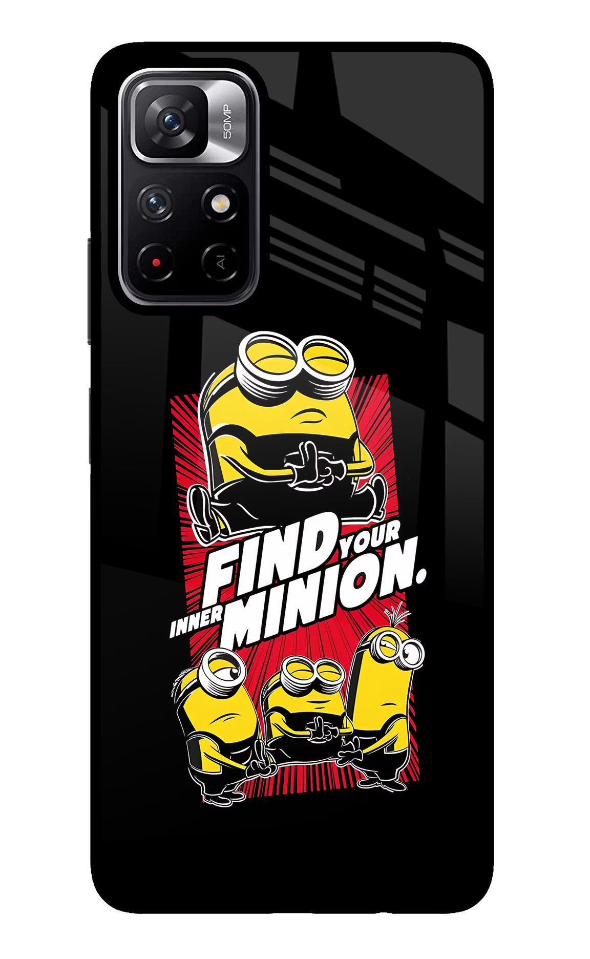 Find your inner Minion Poco M4 Pro 5G Glass Case - Find your inner Minion Poco M4 Pro 5G Glass Case Find your inner Minion Poco M4 Pro 5G Glass Case