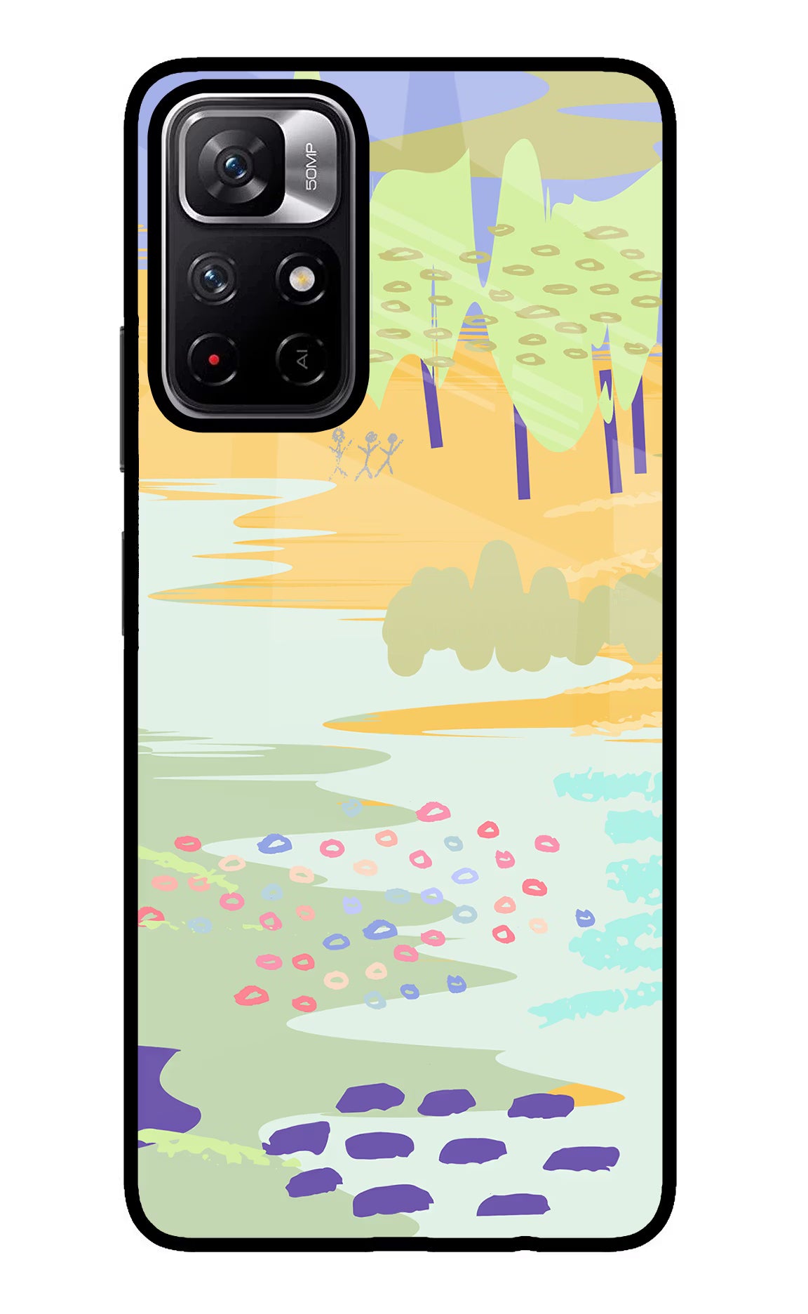 Scenery Poco M4 Pro 5G Glass Case - Scenery Poco M4 Pro 5G Glass Case Scenery Poco M4 Pro 5G Glass Case