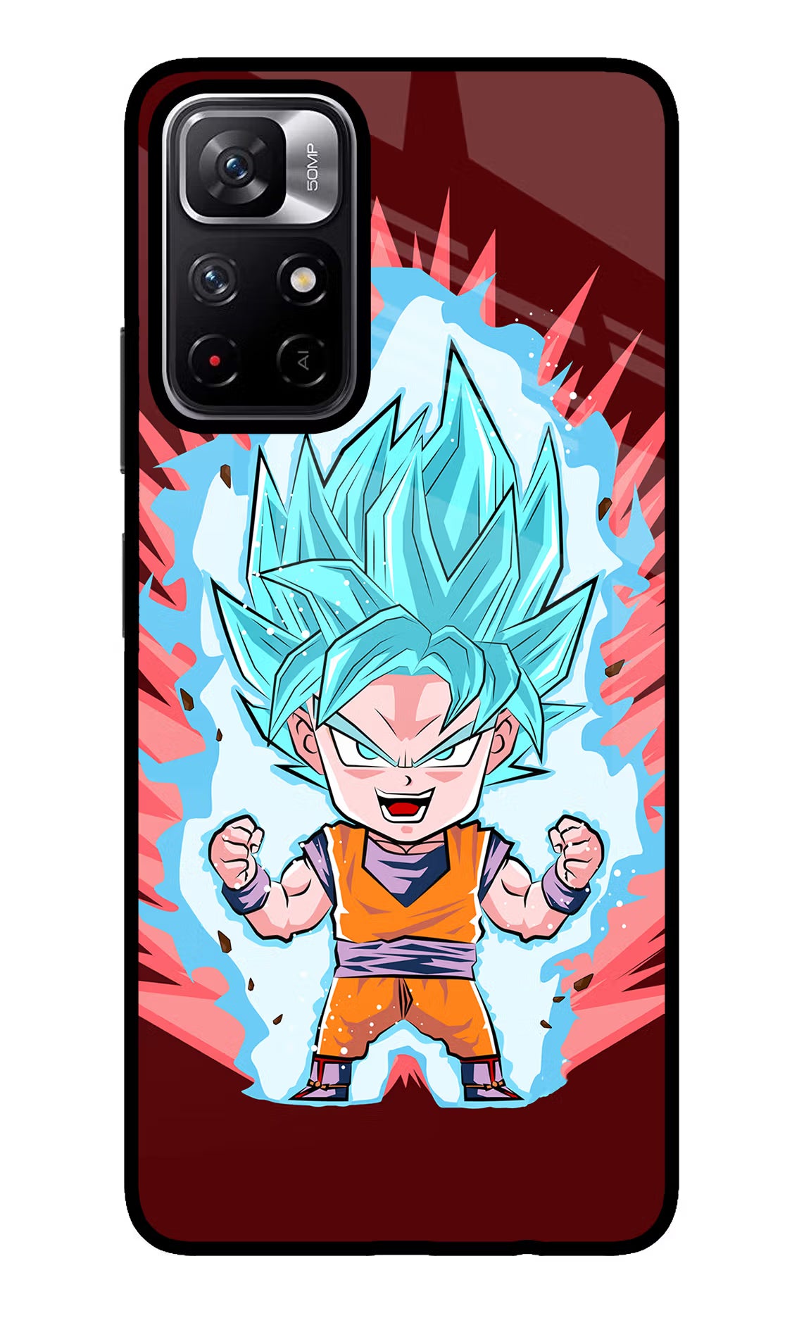 Goku Little Poco M4 Pro 5G Glass Case - Goku Little Poco M4 Pro 5G Glass Case Goku Little Poco M4 Pro 5G Glass Case