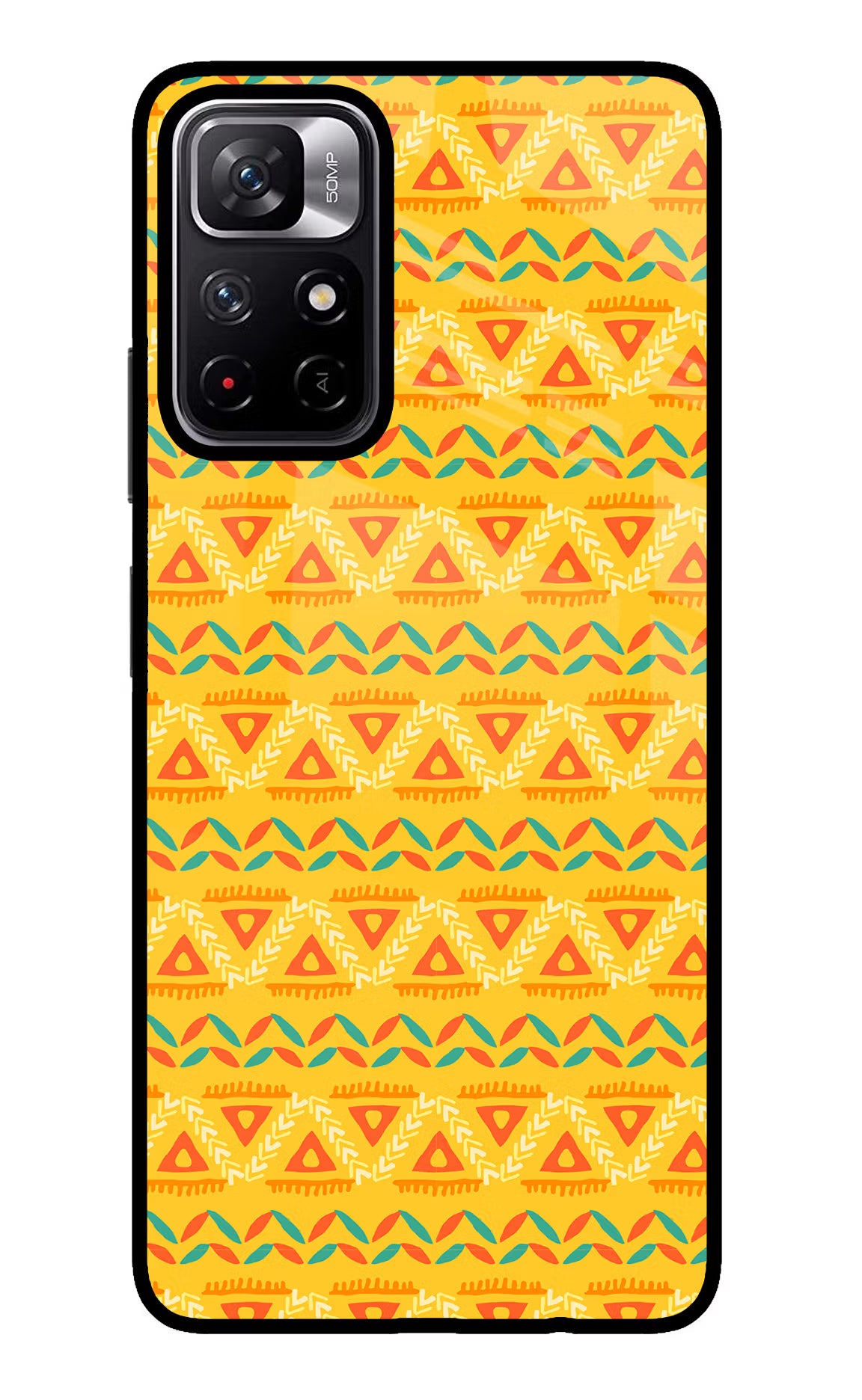 Tribal Pattern Poco M4 Pro 5G Glass Case - Tribal Pattern Poco M4 Pro 5G Glass Case Tribal Pattern Poco M4 Pro 5G Glass Case