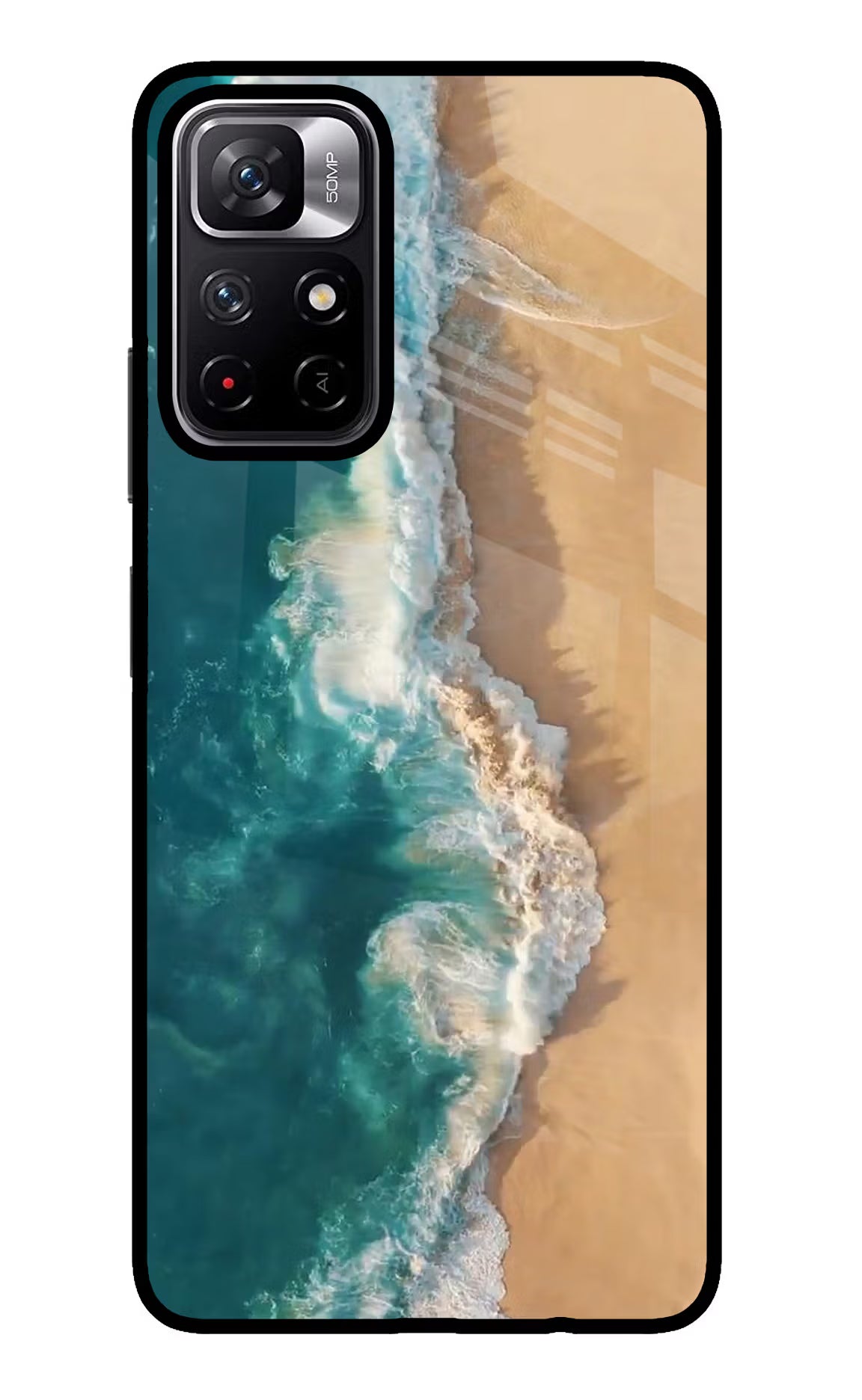 Ocean Beach Poco M4 Pro 5G Glass Case - Ocean Beach Poco M4 Pro 5G Glass Case Ocean Beach Poco M4 Pro 5G Glass Case