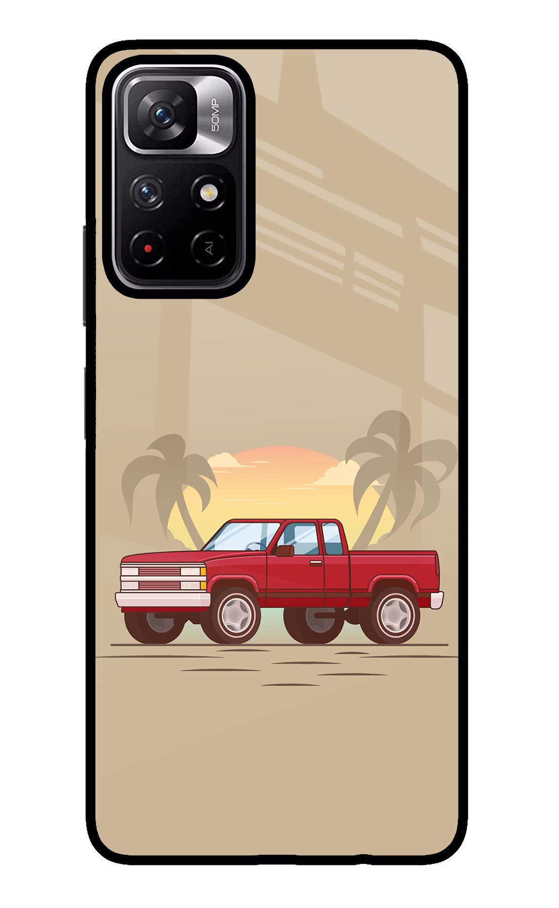 Desert Classic Drive Poco M4 Pro 5G Glass Case - Desert Classic Drive Poco M4 Pro 5G Glass Case Desert Classic Drive Poco M4 Pro 5G Glass Case