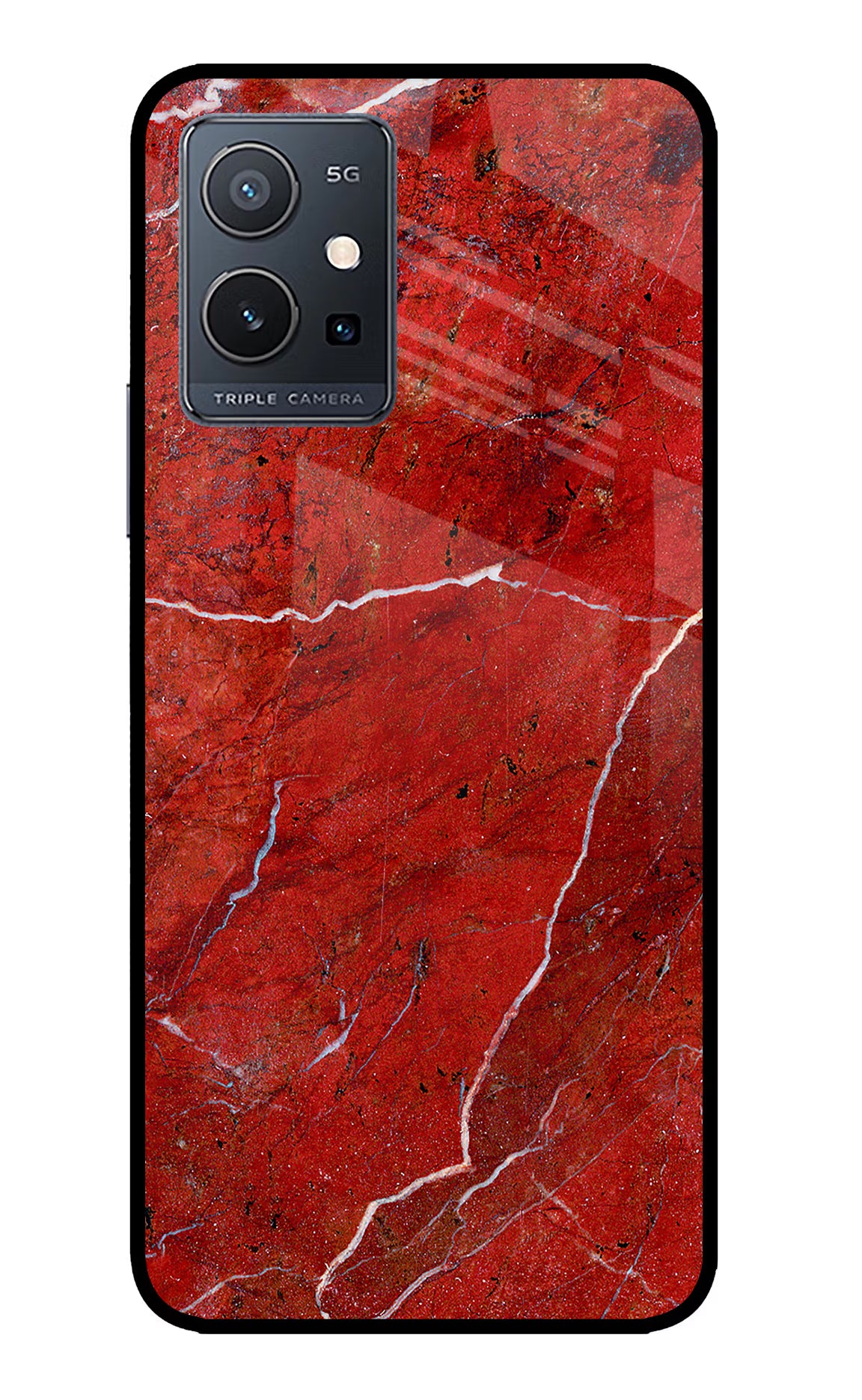 Red Marble Design IQOO Z6 5G (not 44W) Glass Case - Red Marble Design IQOO Z6 5G (not 44W) Glass Case Red Marble Design IQOO Z6 5G (not 44W) Glass Case