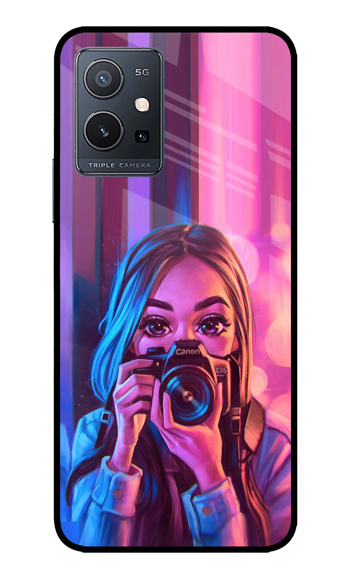 Girl Photographer IQOO Z6 5G (not 44W) Glass Case - Girl Photographer IQOO Z6 5G (not 44W) Glass Case Girl Photographer IQOO Z6 5G (not 44W) Glass Case