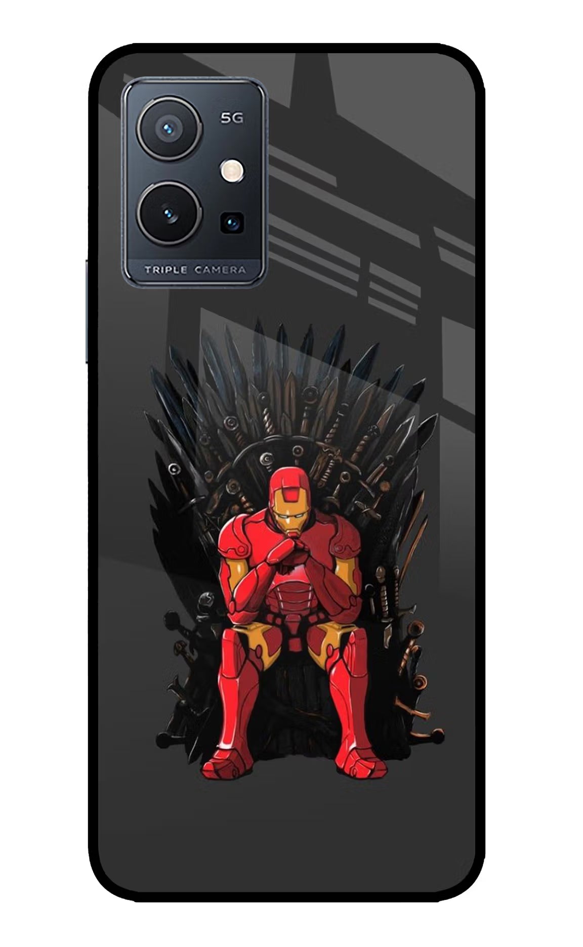 Ironman Throne IQOO Z6 5G (not 44W) Glass Case - Ironman Throne IQOO Z6 5G (not 44W) Glass Case Ironman Throne IQOO Z6 5G (not 44W) Glass Case