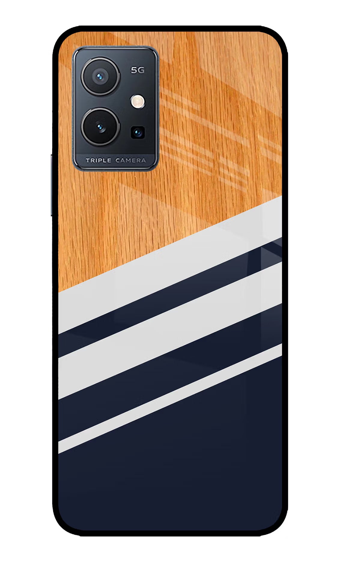 Blue and white wooden IQOO Z6 5G (not 44W) Glass Case - Blue and white wooden IQOO Z6 5G (not 44W) Glass Case Blue and white wooden IQOO Z6 5G (not 44W) Glass Case