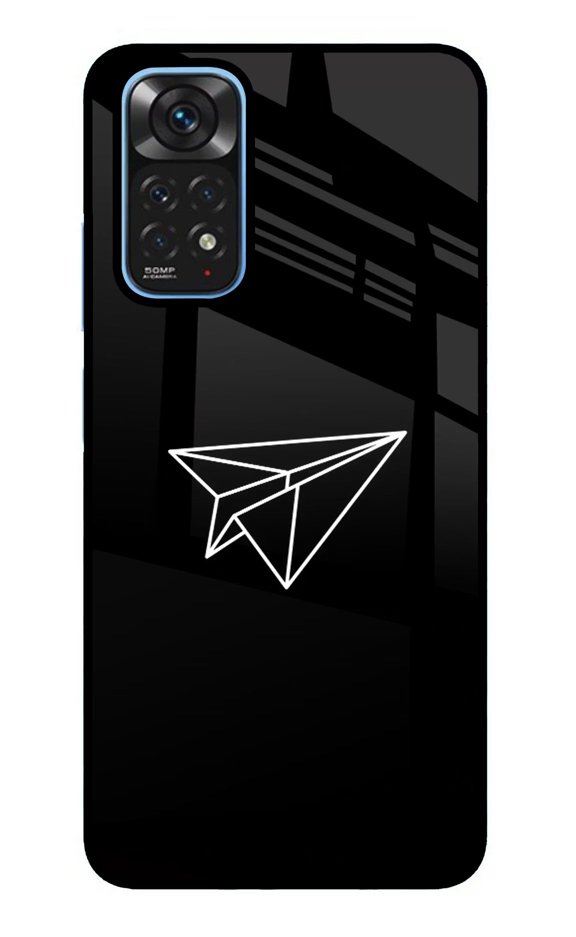 Paper Plane White Redmi Note 11/11S Glass Case - Paper Plane White Redmi Note 11/11S Glass Case Paper Plane White Redmi Note 11/11S Glass Case