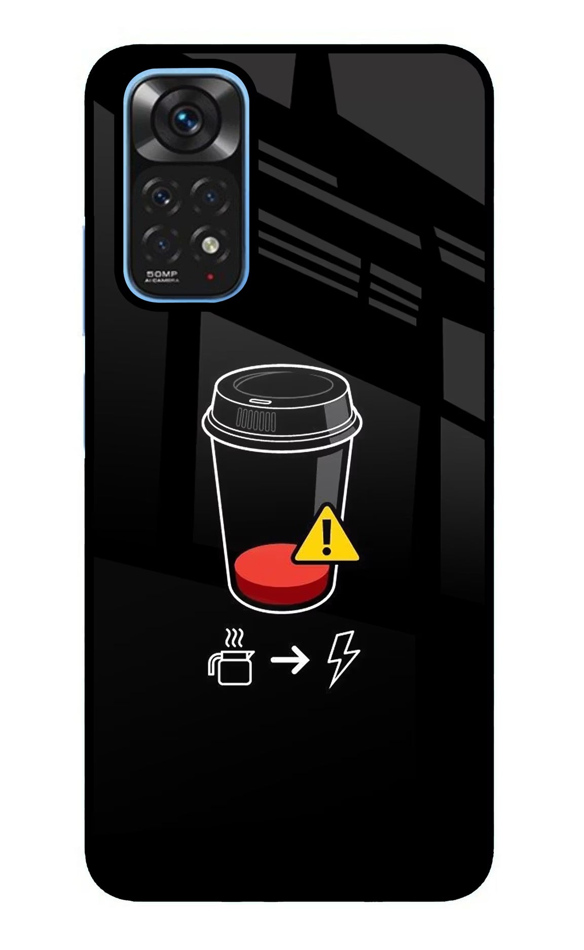 Coffee Redmi Note 11/11S Back Cover - Coffee Redmi Note 11/11S Glass Case Back Cover by Casekaro Coffee Redmi Note 11/11S Glass Case Back Cover by Casekaro