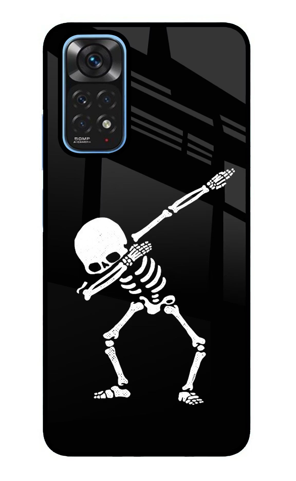 Dabbing Skeleton Art Redmi Note 11/11S Glass Case - Dabbing Skeleton Art Redmi Note 11/11S Glass Case Dabbing Skeleton Art Redmi Note 11/11S Glass Case