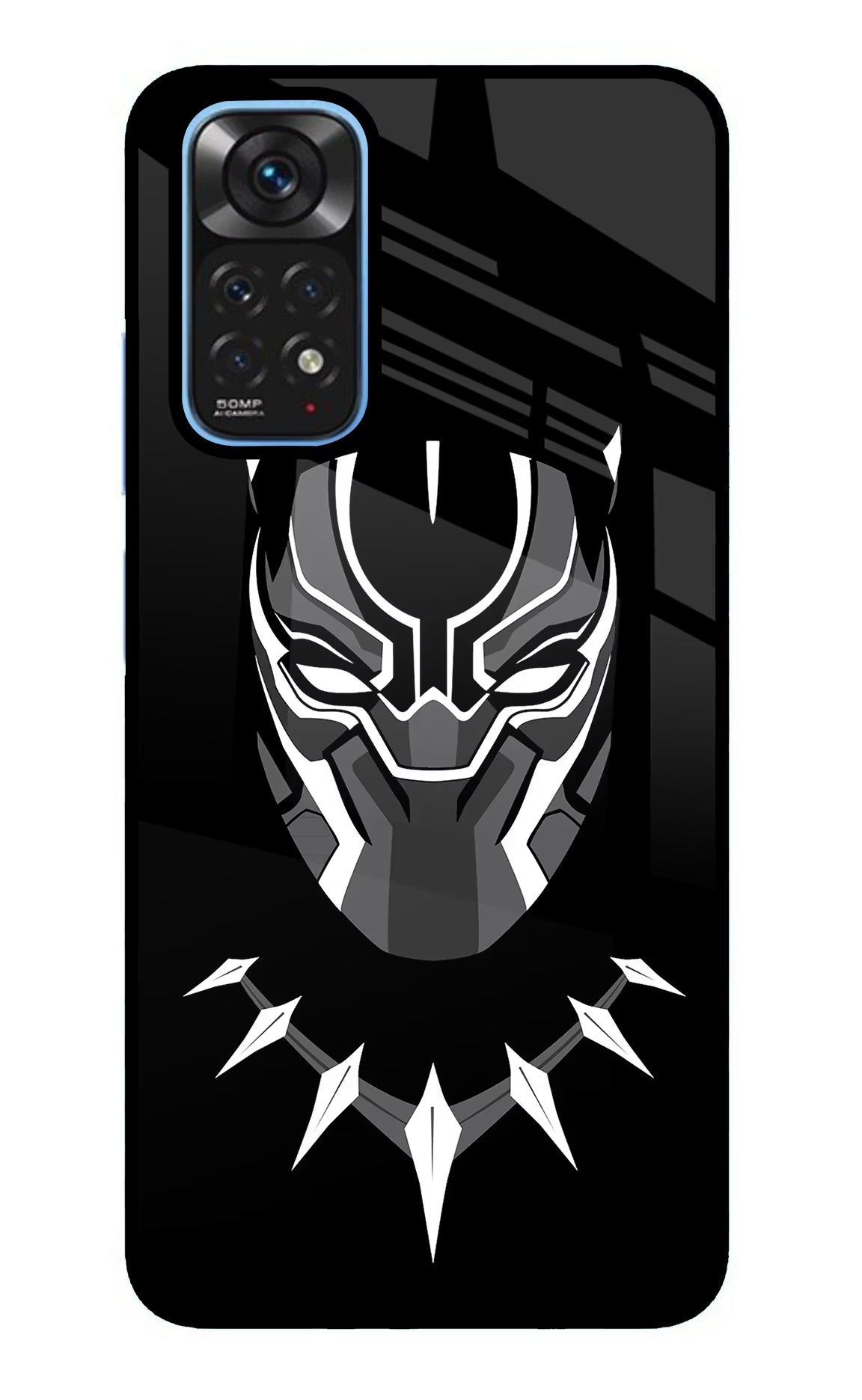 Black Panther Redmi Note 11/11S Back Cover - Black Panther Redmi Note 11/11S Glass Case Back Cover by Casekaro Black Panther Redmi Note 11/11S Glass Case Back Cover by Casekaro