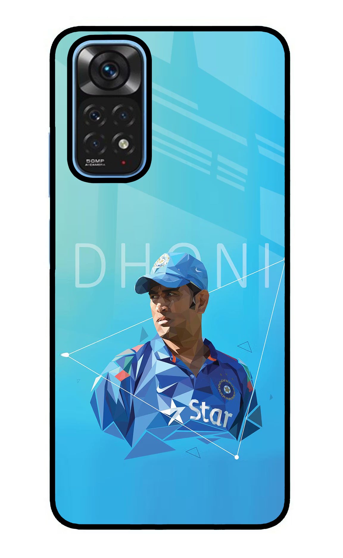 Dhoni Artwork Redmi Note 11/11S Glass Case - Dhoni Artwork Redmi Note 11/11S Glass Case Dhoni Artwork Redmi Note 11/11S Glass Case