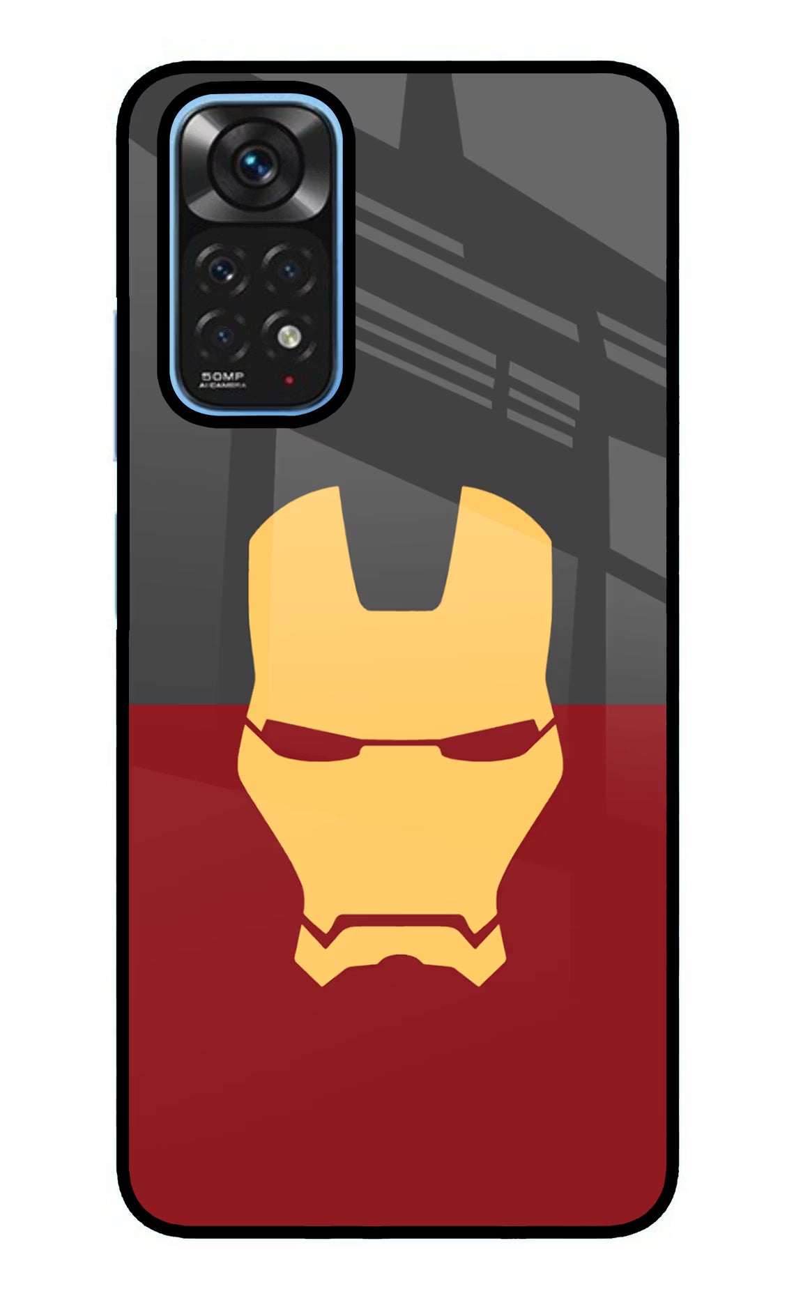 Ironman Redmi Note 11/11S Back Cover - Ironman Redmi Note 11/11S Glass Case Back Cover by Casekaro Ironman Redmi Note 11/11S Glass Case Back Cover by Casekaro