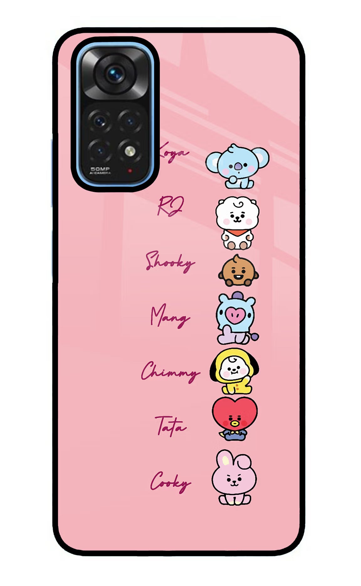 BTS names Redmi Note 11/11S Back Cover - BTS names Redmi Note 11/11S Glass Case Back Cover by Casekaro BTS names Redmi Note 11/11S Glass Case Back Cover by Casekaro