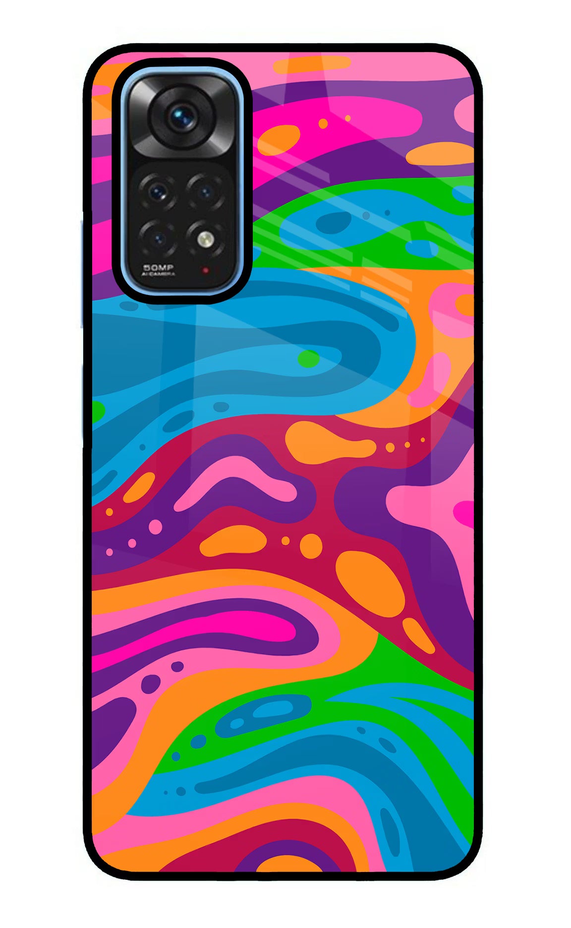 Trippy Pattern Redmi Note 11/11S Glass Case - Trippy Pattern Redmi Note 11/11S Glass Case Trippy Pattern Redmi Note 11/11S Glass Case