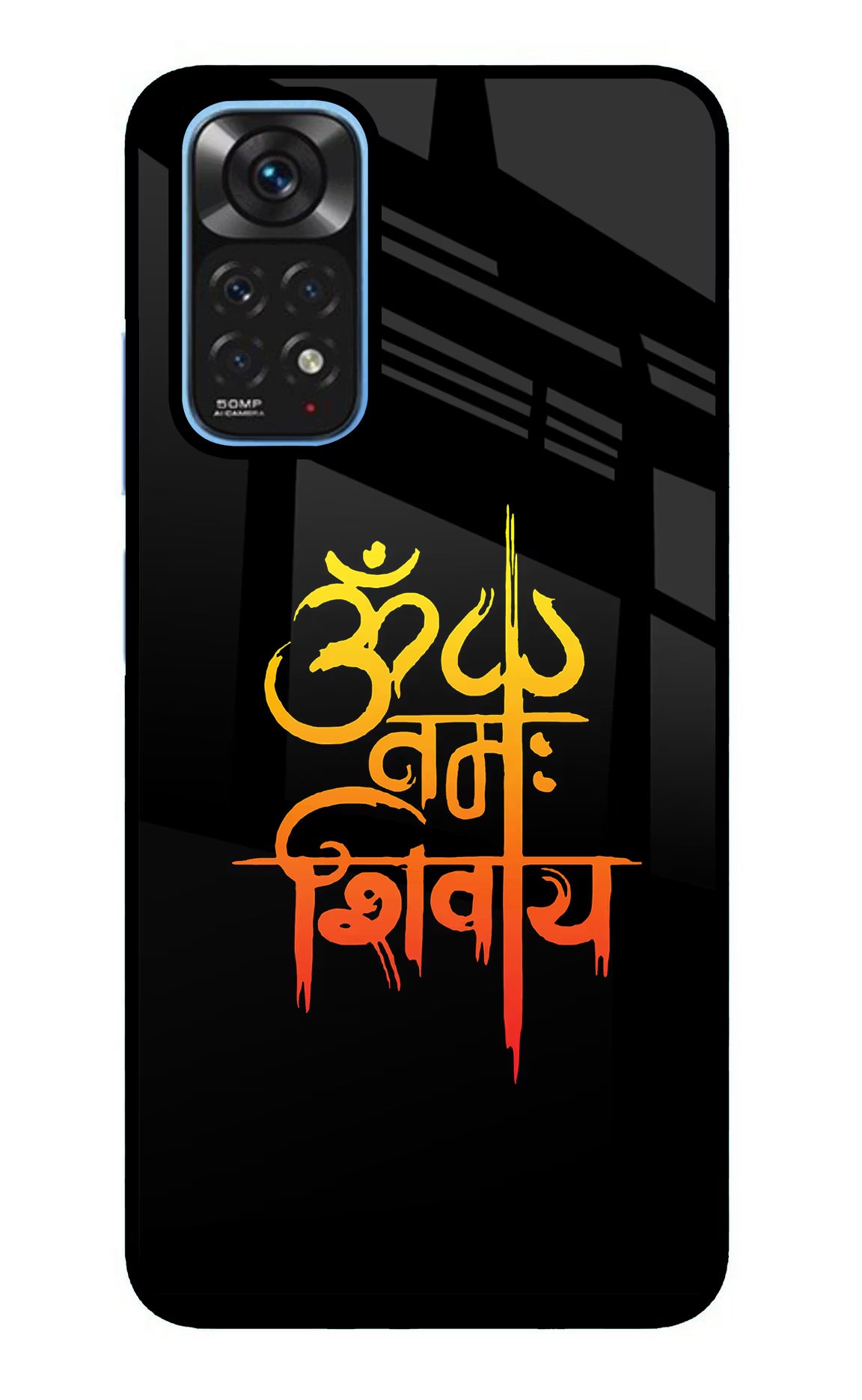 Om Namah Shivay Redmi Note 11/11S Back Cover - Om Namah Shivay Redmi Note 11/11S Glass Case Back Cover by Casekaro Om Namah Shivay Redmi Note 11/11S Glass Case Back Cover by Casekaro