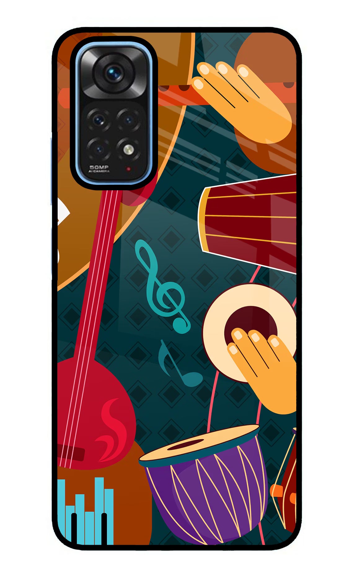 Music Instrument Redmi Note 11/11S Glass Case - Music Instrument Redmi Note 11/11S Glass Case Music Instrument Redmi Note 11/11S Glass Case