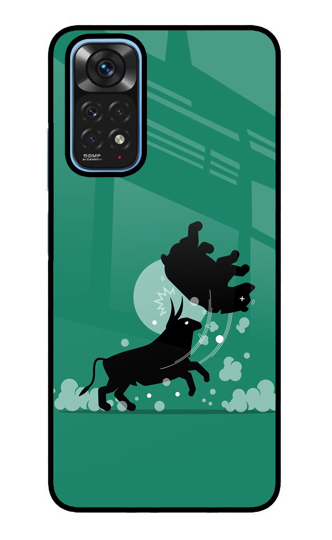 Bull Conqueror Redmi Note 11/11S Glass Case - Bull Conqueror Redmi Note 11/11S Glass Case Bull Conqueror Redmi Note 11/11S Glass Case