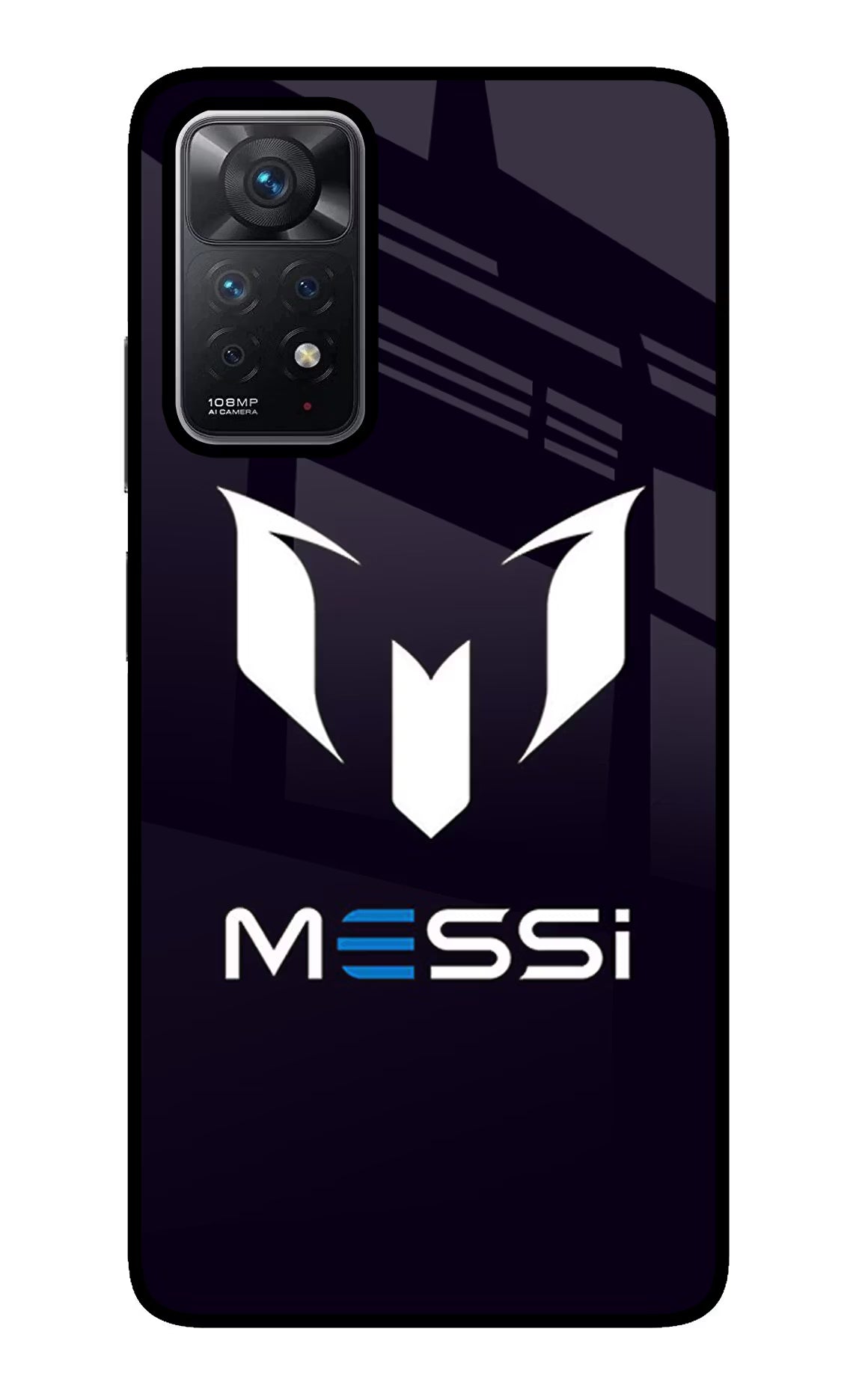 Messi Logo Redmi Note 11 Pro Back Cover - Messi Logo Redmi Note 11 Pro Glass Case Back Cover by Casekaro Messi Logo Redmi Note 11 Pro Glass Case Back Cover by Casekaro