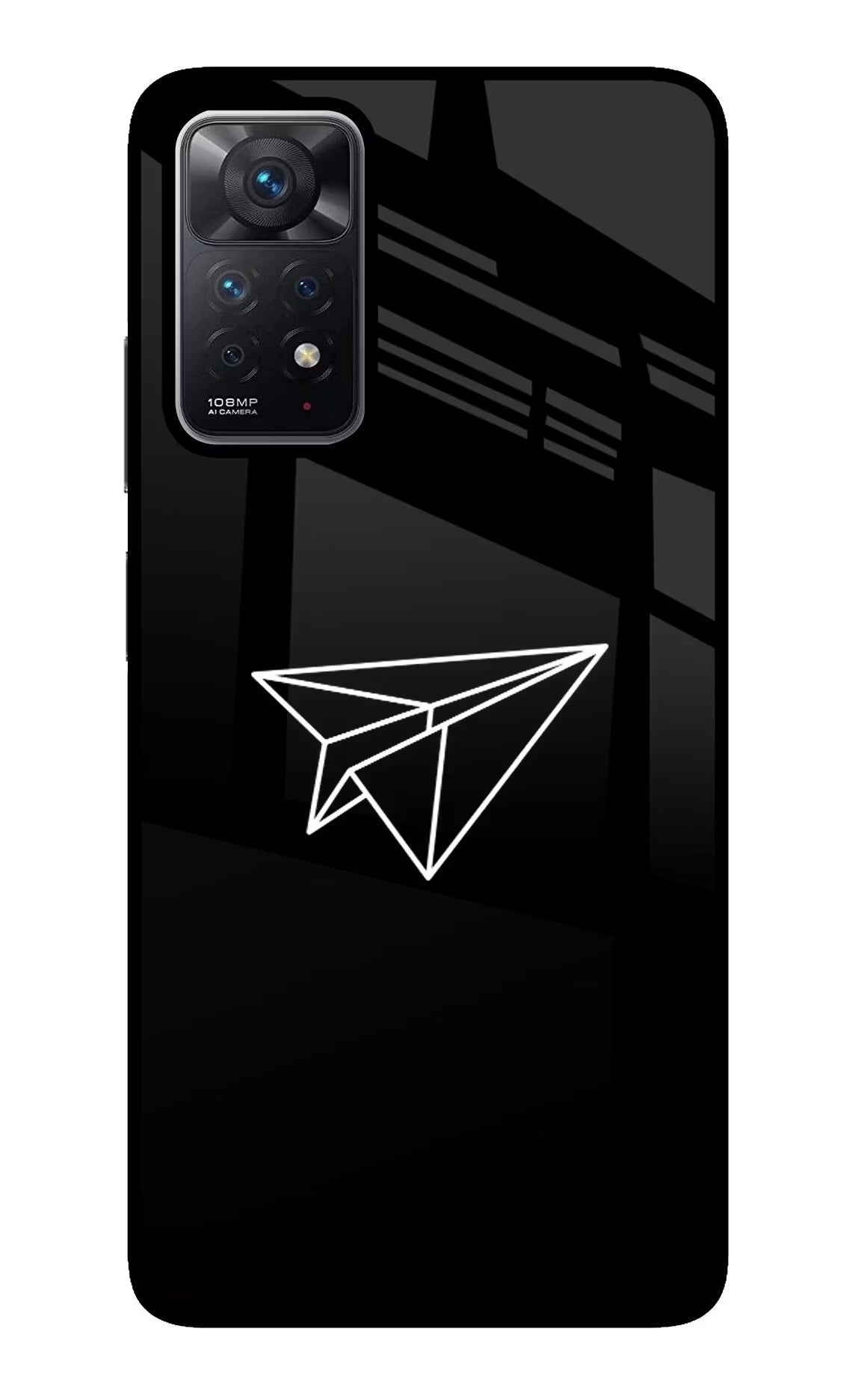 Paper Plane White Redmi Note 11 Pro Glass Case - Paper Plane White Redmi Note 11 Pro Glass Case Paper Plane White Redmi Note 11 Pro Glass Case