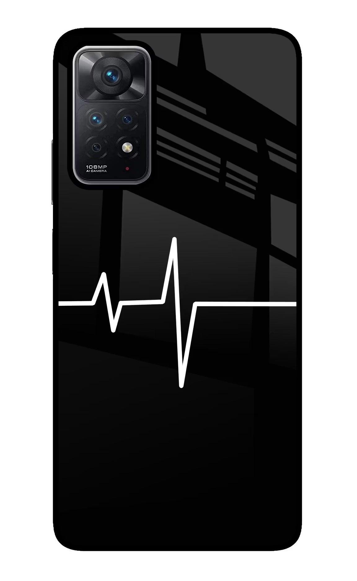 Heart Beats Redmi Note 11 Pro Back Cover - Heart Beats Redmi Note 11 Pro Glass Case Back Cover by Casekaro Heart Beats Redmi Note 11 Pro Glass Case Back Cover by Casekaro